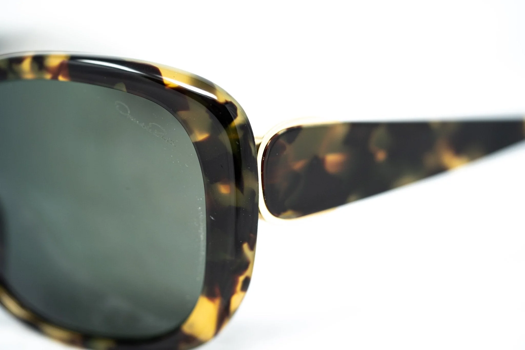 Oscar De La Renta Sunglasses Oversized Acetate Tortoise Shell and Grey - Image 9