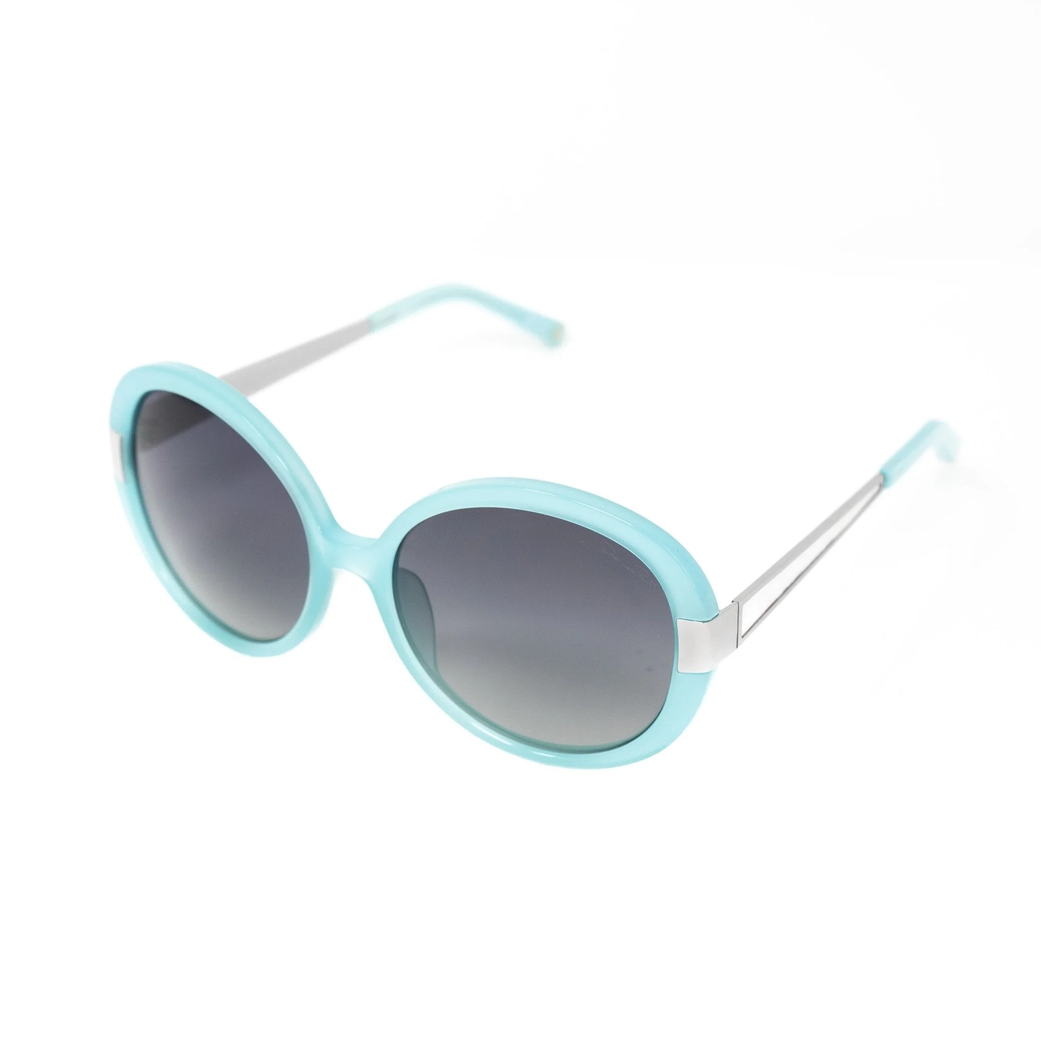 Oscar De La Renta Sunglasses Oversized Aqua and Grey - Image 2