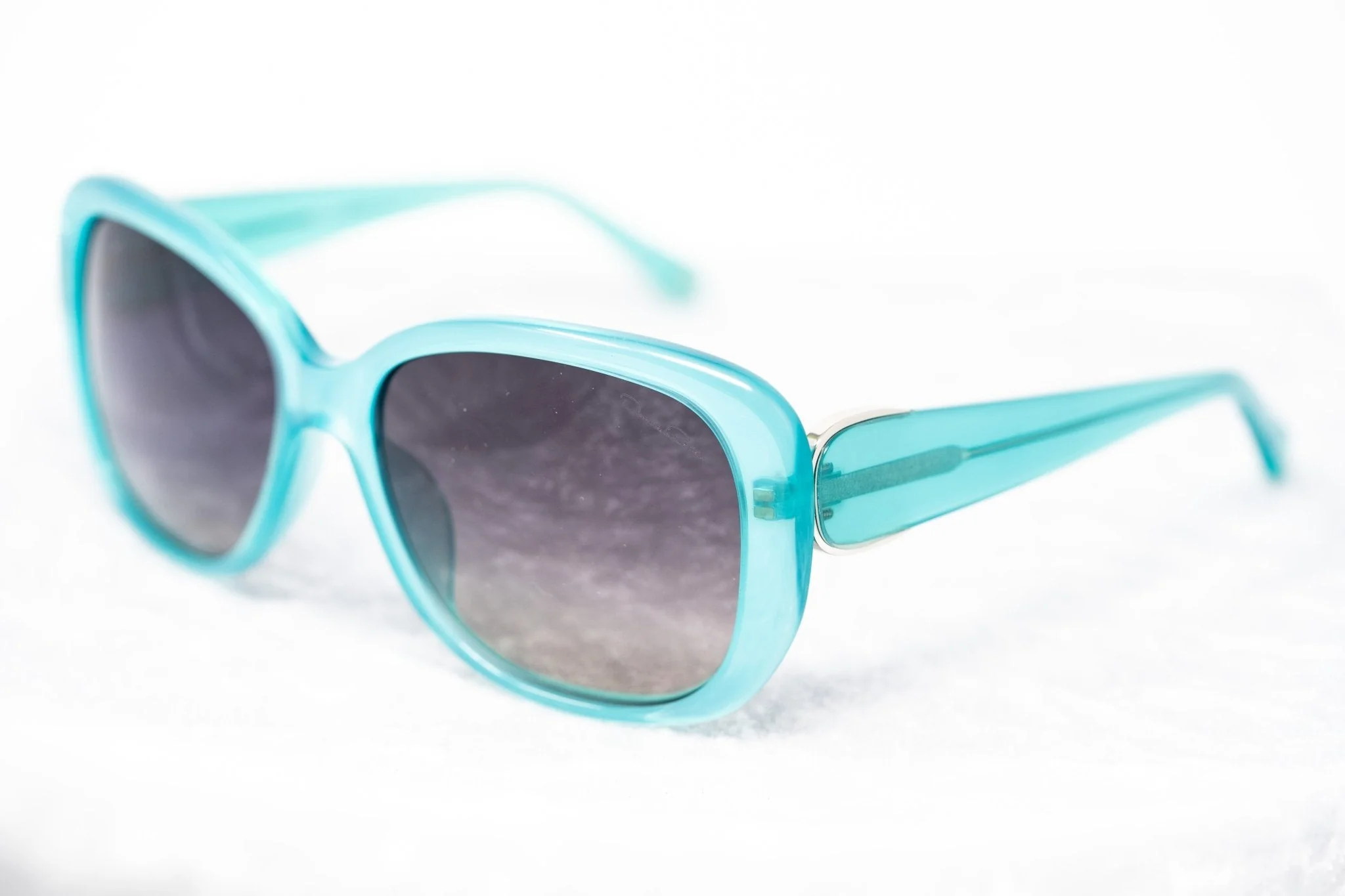Oscar De La Renta Sunglasses Oversized Spearmint and Purple - Image 5