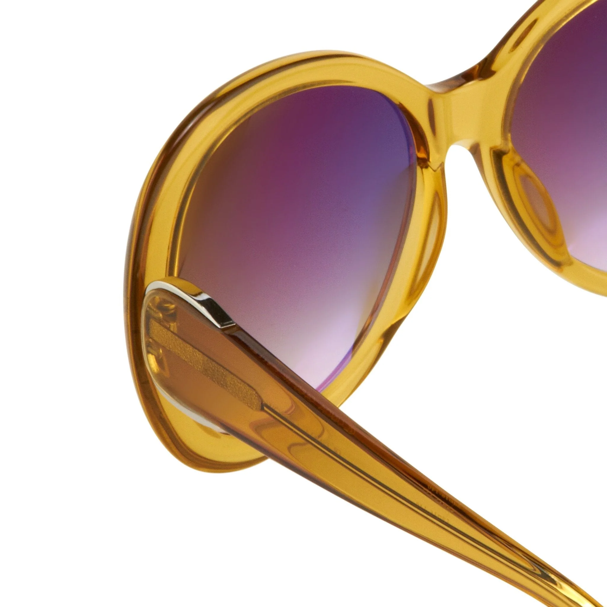 Oscar De La Renta Sunglasses Oversized Yellow and Brown - Image 2