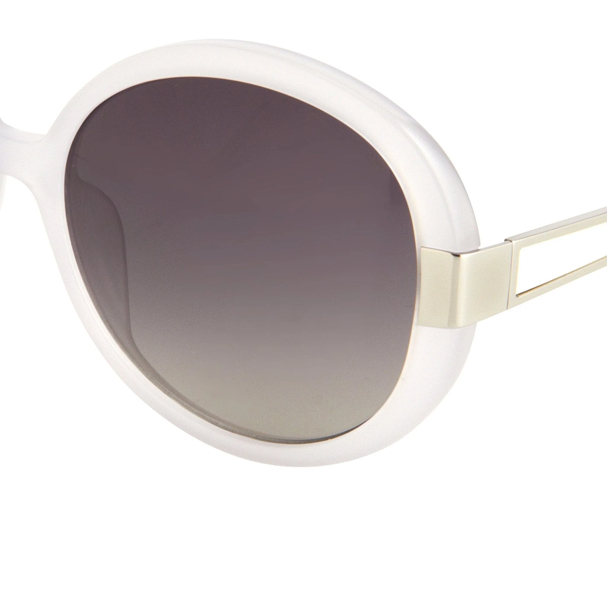 Oscar De La Renta Sunglasses Round Ivory and Grey - Image 2