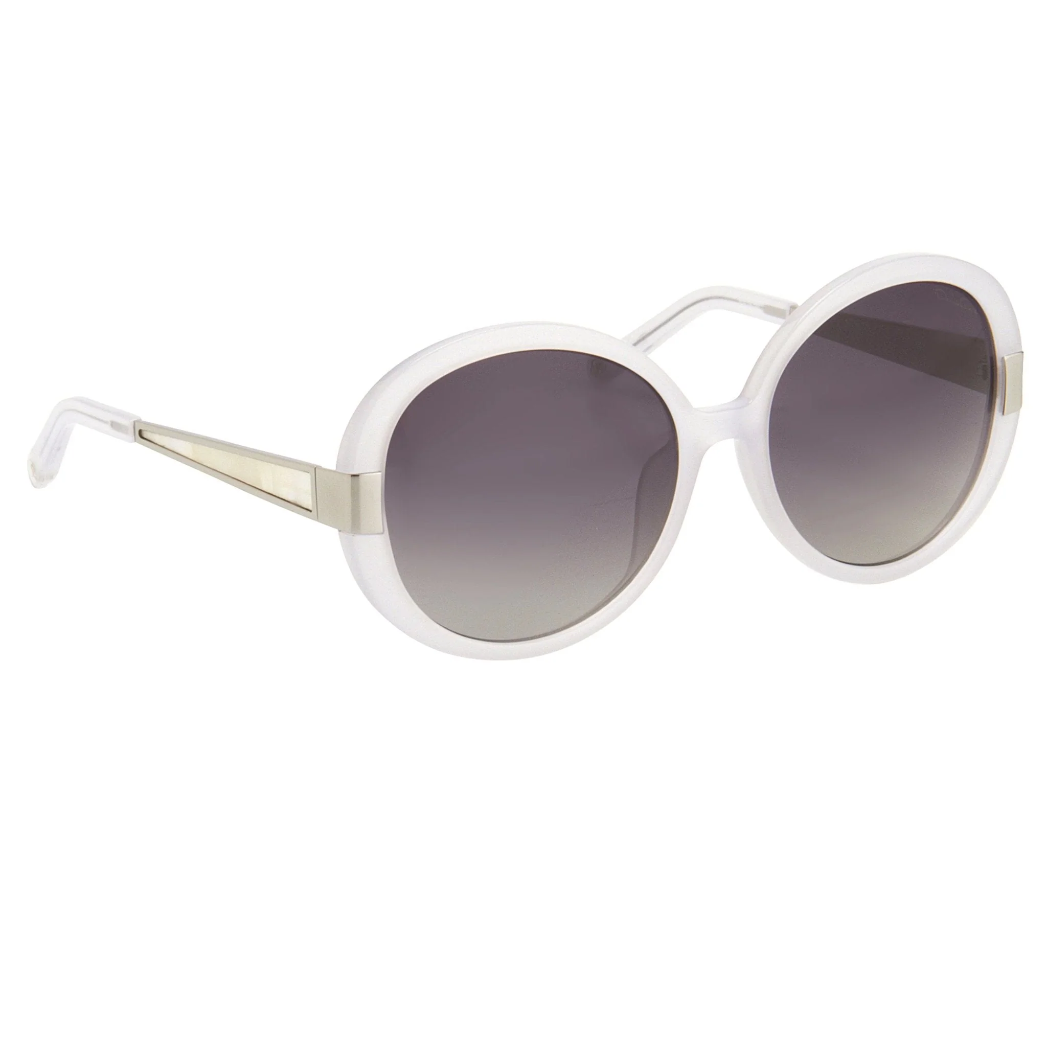 Oscar De La Renta Sunglasses Round Ivory and Grey - Image 3