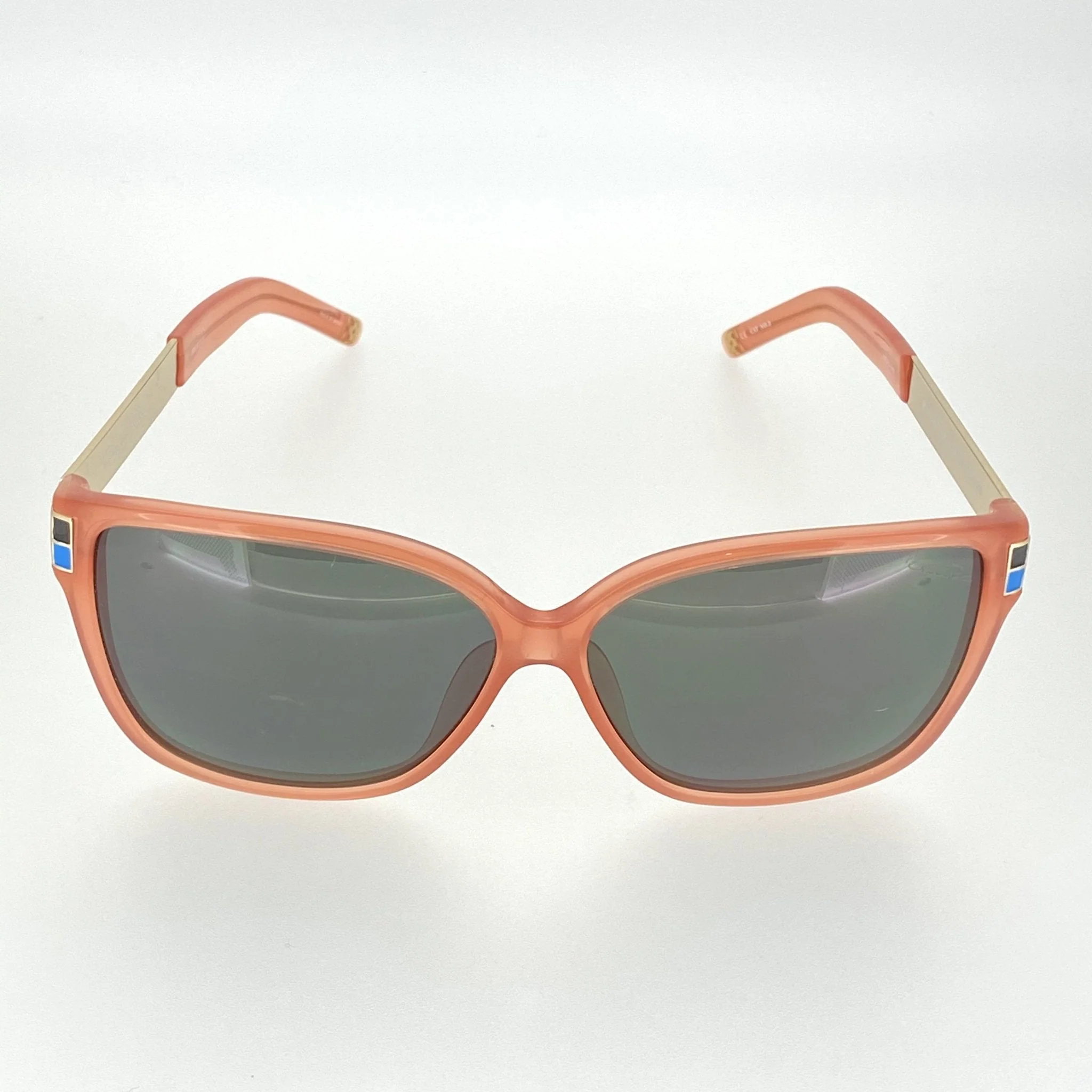 Oscar De La Renta Sunglasses Oversized Orange and Green - Image 11