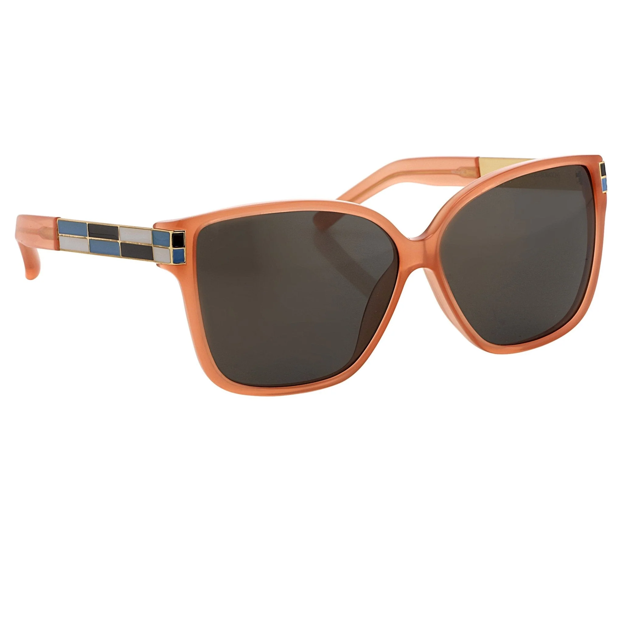 Oscar De La Renta Sunglasses Oversized Orange and Green - Image 3