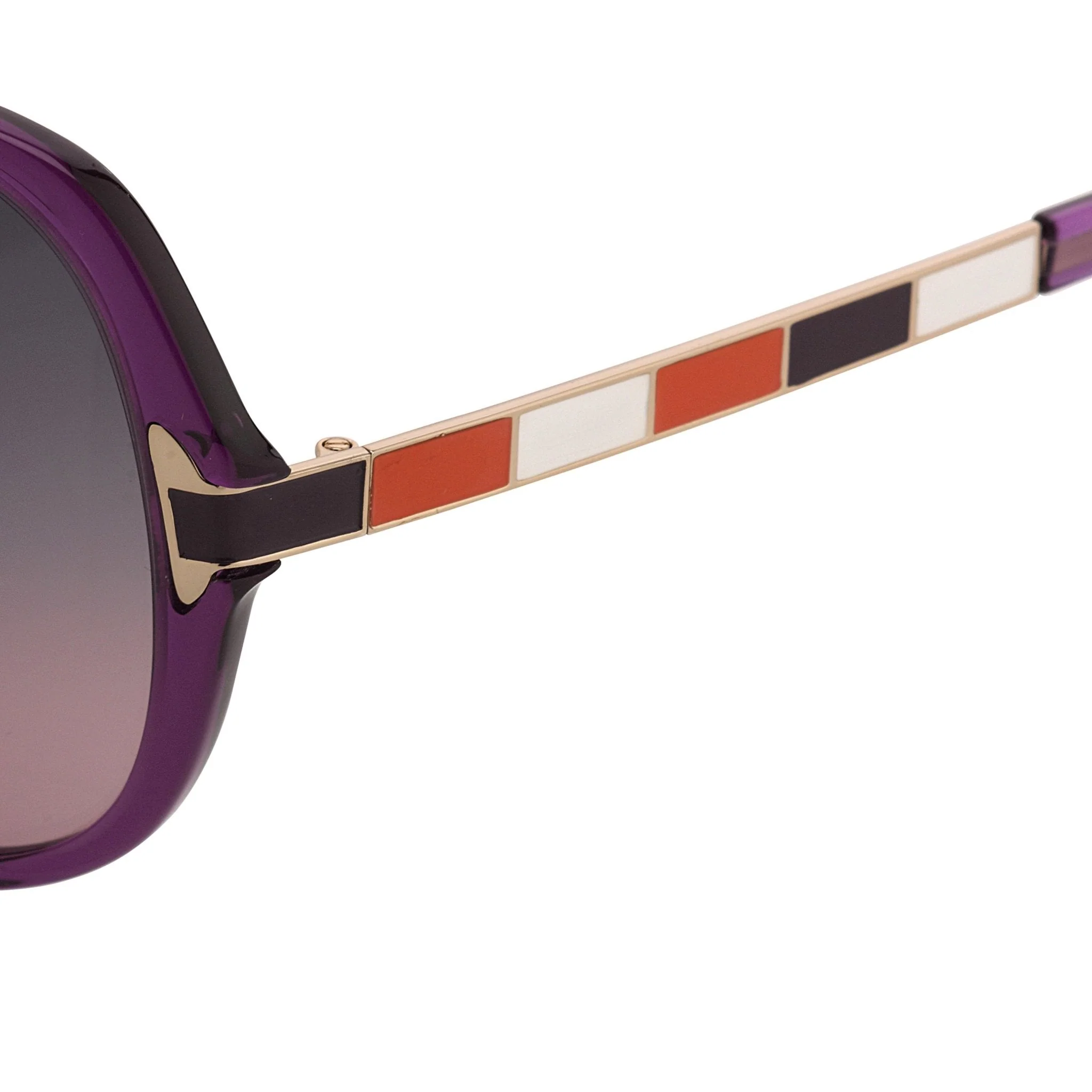Oscar De La Renta Sunglasses Oversized Purple and Grey - Image 2