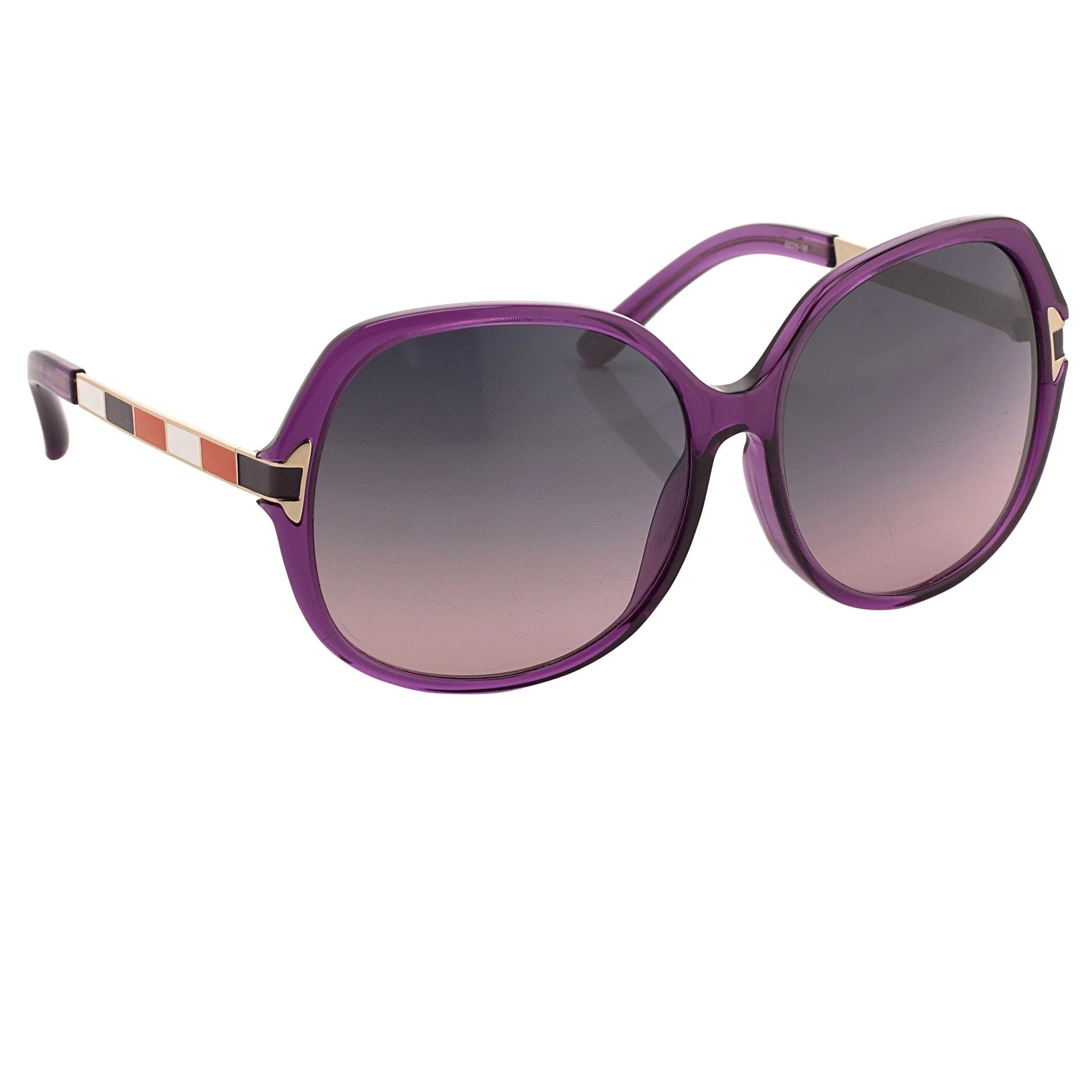 Oscar De La Renta Sunglasses Oversized Purple and Grey - Image 3
