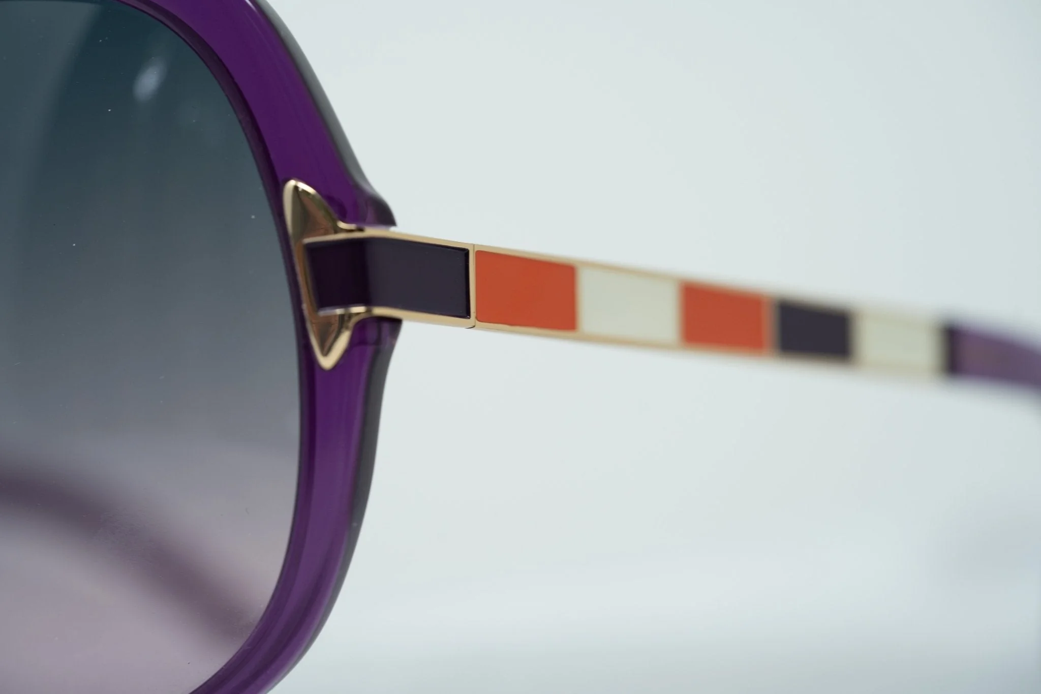 Oscar De La Renta Sunglasses Oversized Purple and Grey - Image 8