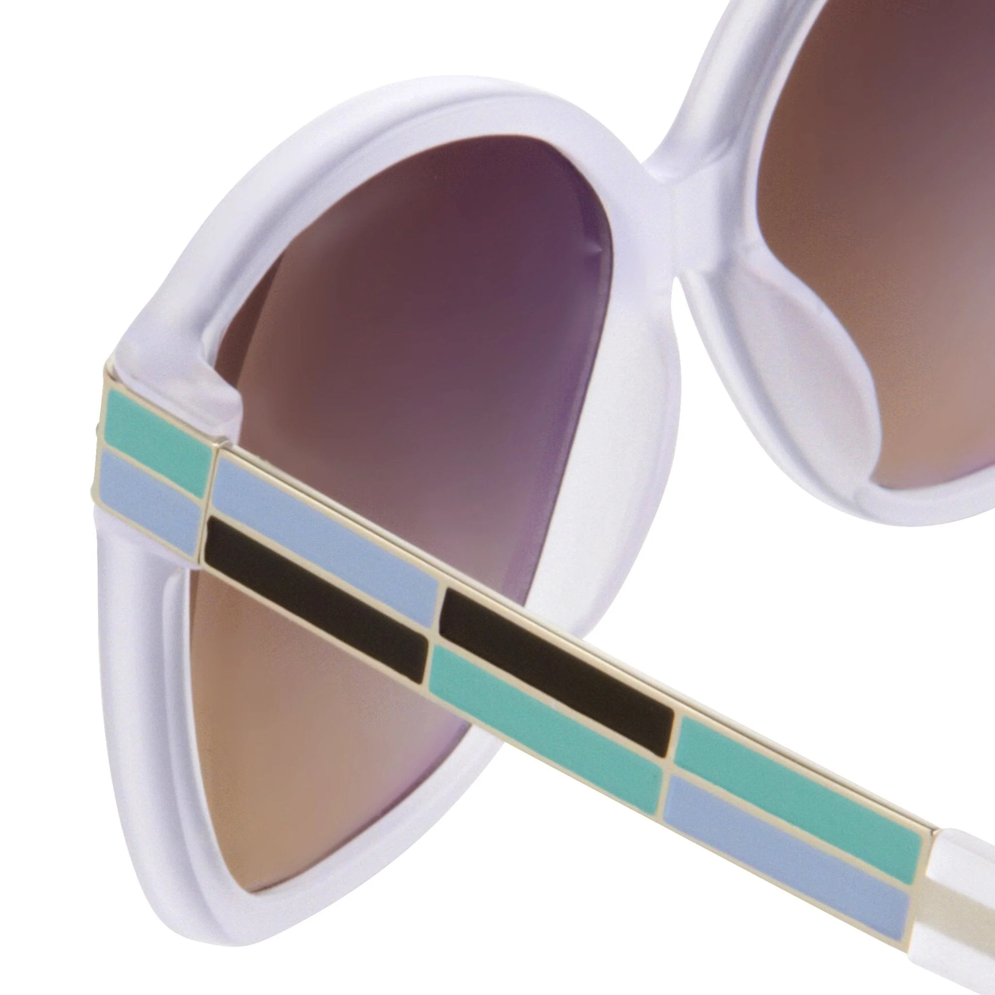 Oscar De La Renta Sunglasses Oversized White and Green - Image 2