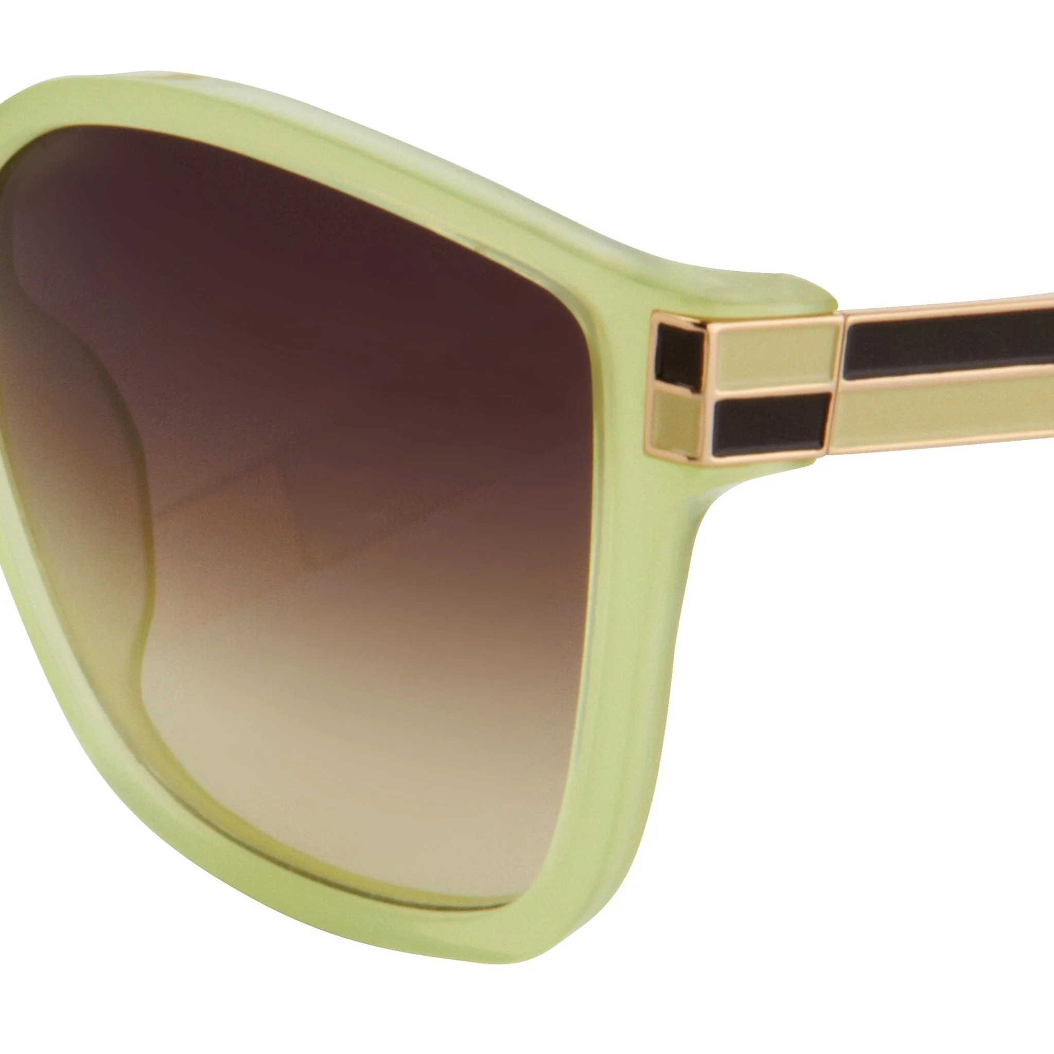 Oscar De La Renta Sunglasses Oversized Green and Brown - Image 2