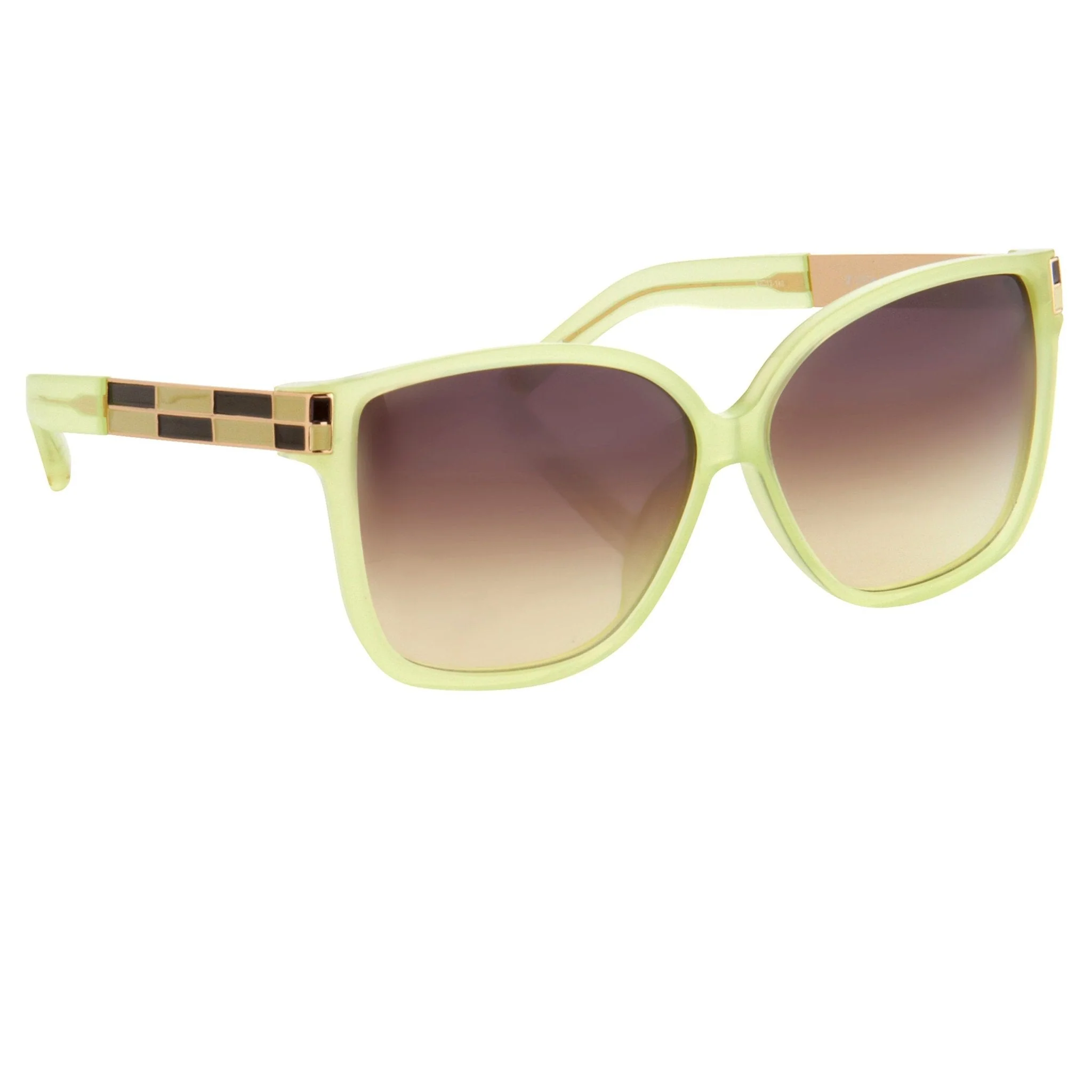 Oscar De La Renta Sunglasses Oversized Green and Brown - Image 3