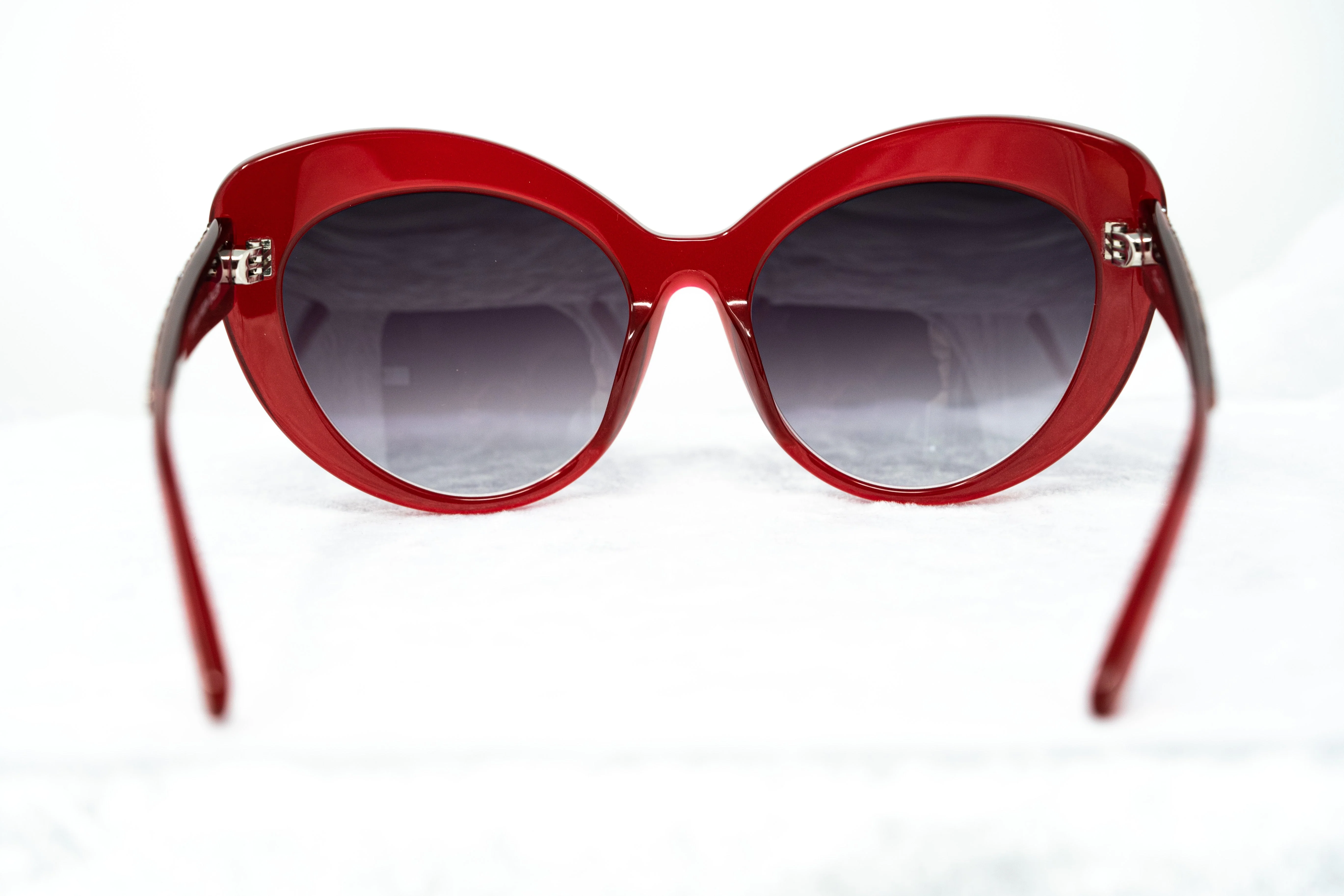 Oscar De La Renta Women's Sunglasses Cat-Eye Red Grey - Image 6