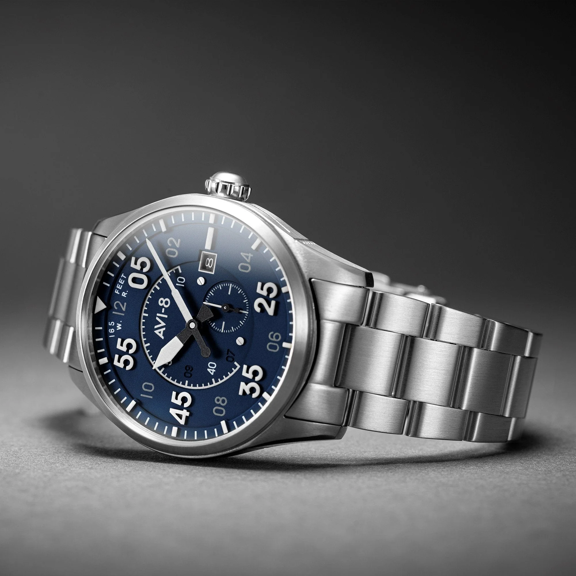 AVI-8 Oxford Blue Spitfire Automatic Watch - Image 2