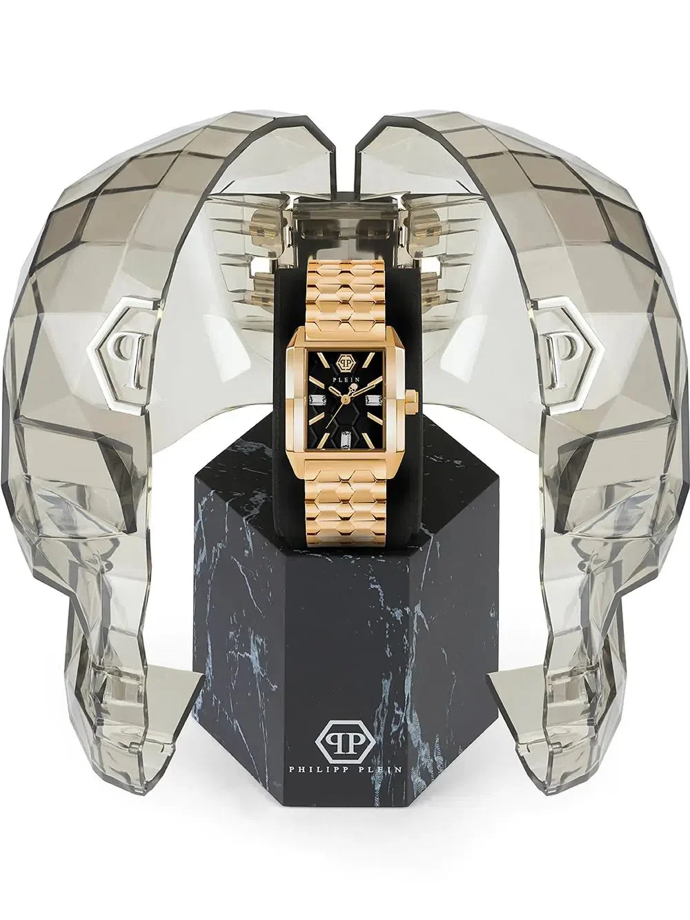 Philipp Plein Ladies Watch Offshore Square Black Gold - Image 5