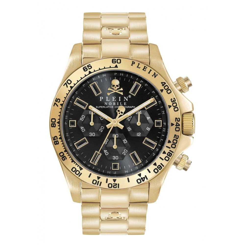 Philipp Plein Mens Watch Nobile Wonder Chronograph Gold