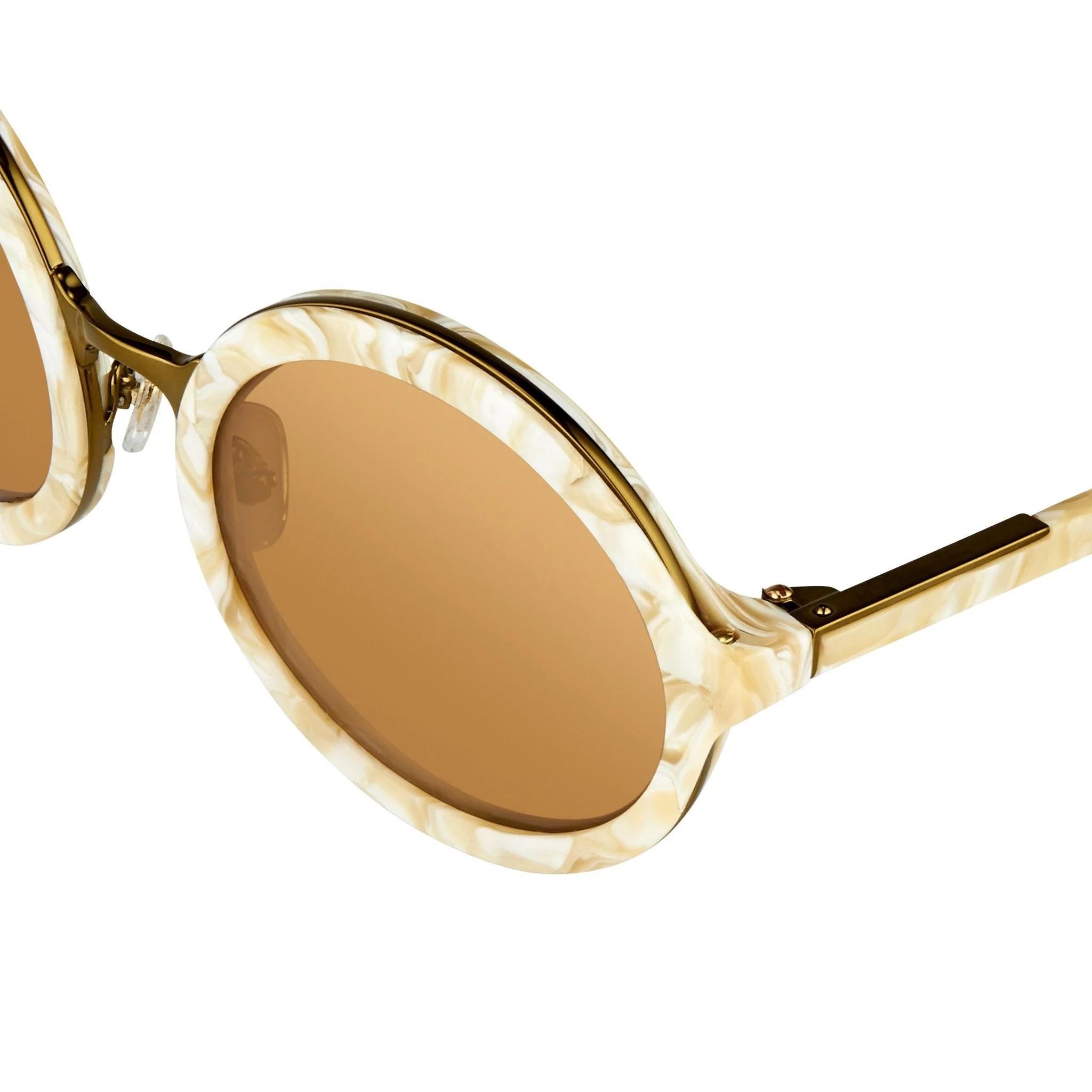 Phillip Lim Ladies Sunglasses Round Horn and Bronze - Image 2