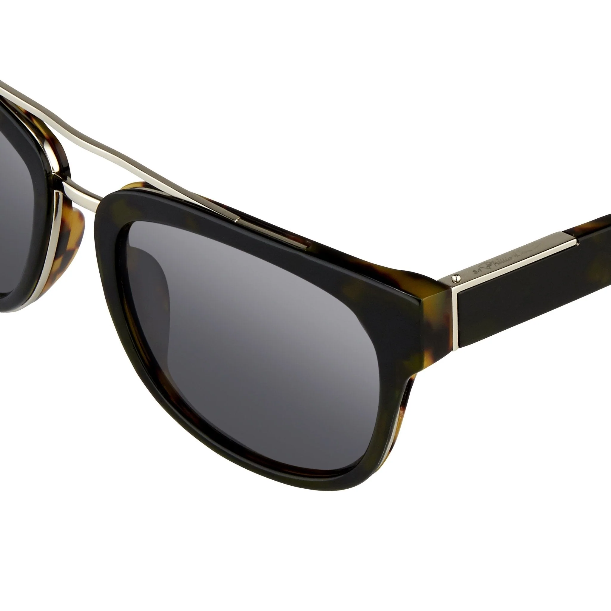 Phillip Lim Men's Sunglasses Rectangular Tortoiseshell and Fog Green - Image 2