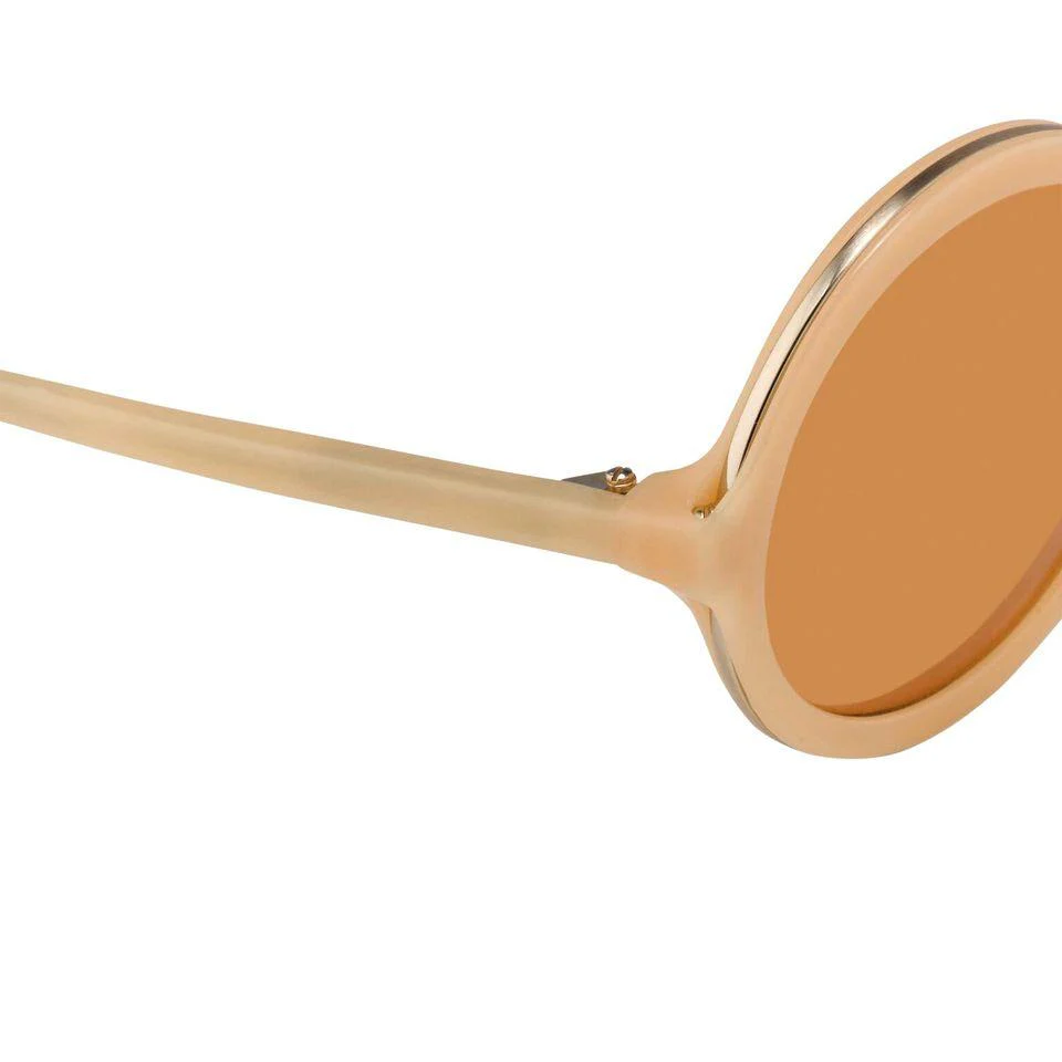 Phillip Lim Sunglasses Round Apricot and Dark Brown - Image 2