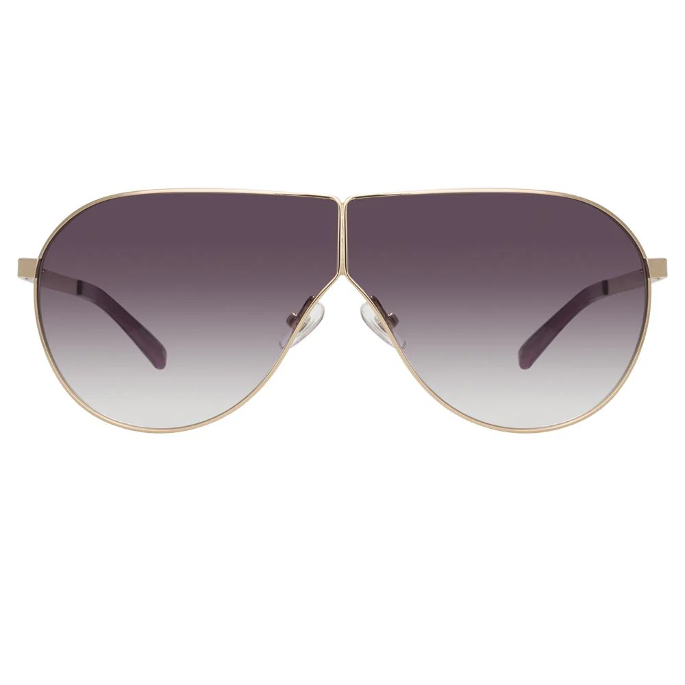 Phillip Lim Sunglasses Shield Gold and Purple