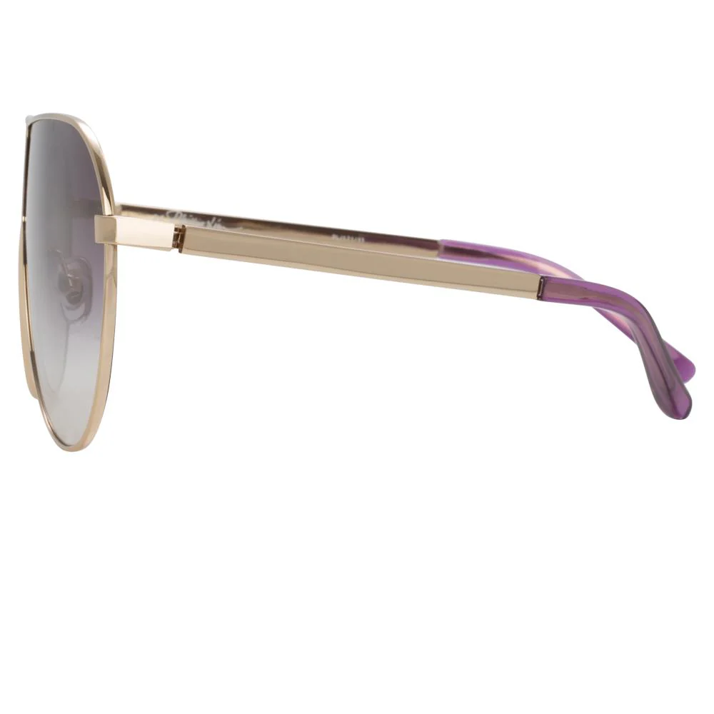 Phillip Lim Sunglasses Shield Gold and Purple - Image 3