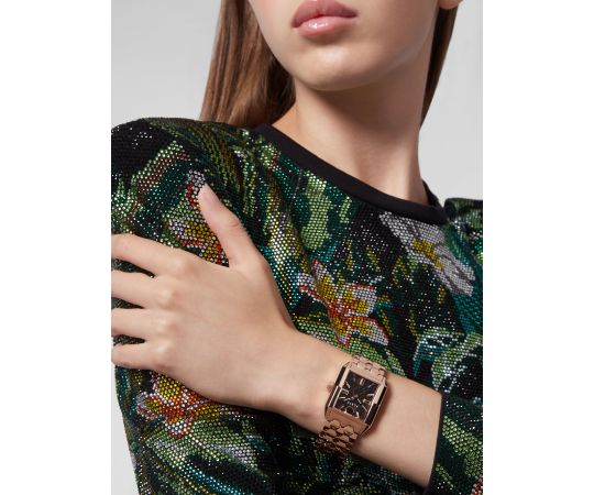 Philipp Plein Ladies Watch Street Couture Offshore Square Rose Gold IP - Image 4