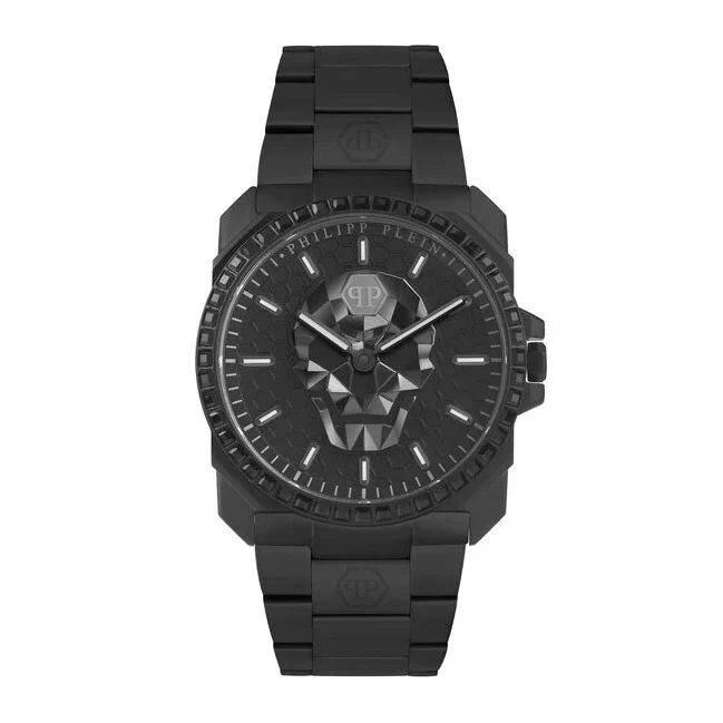 Philipp Plein Mens Watch High-Conic The Skull King Black IP
