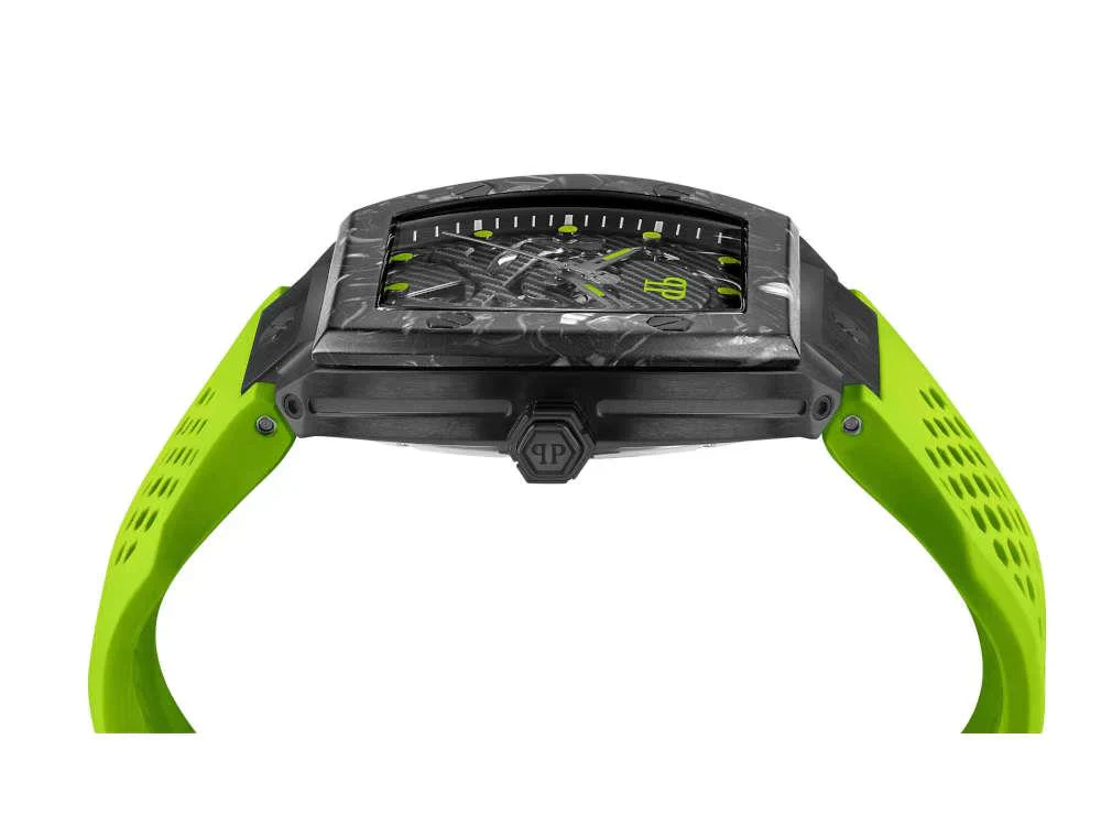 Philipp Plein Mens Watch High-Iconic The Skeleton Sport Master Automatic Yellow - Image 2