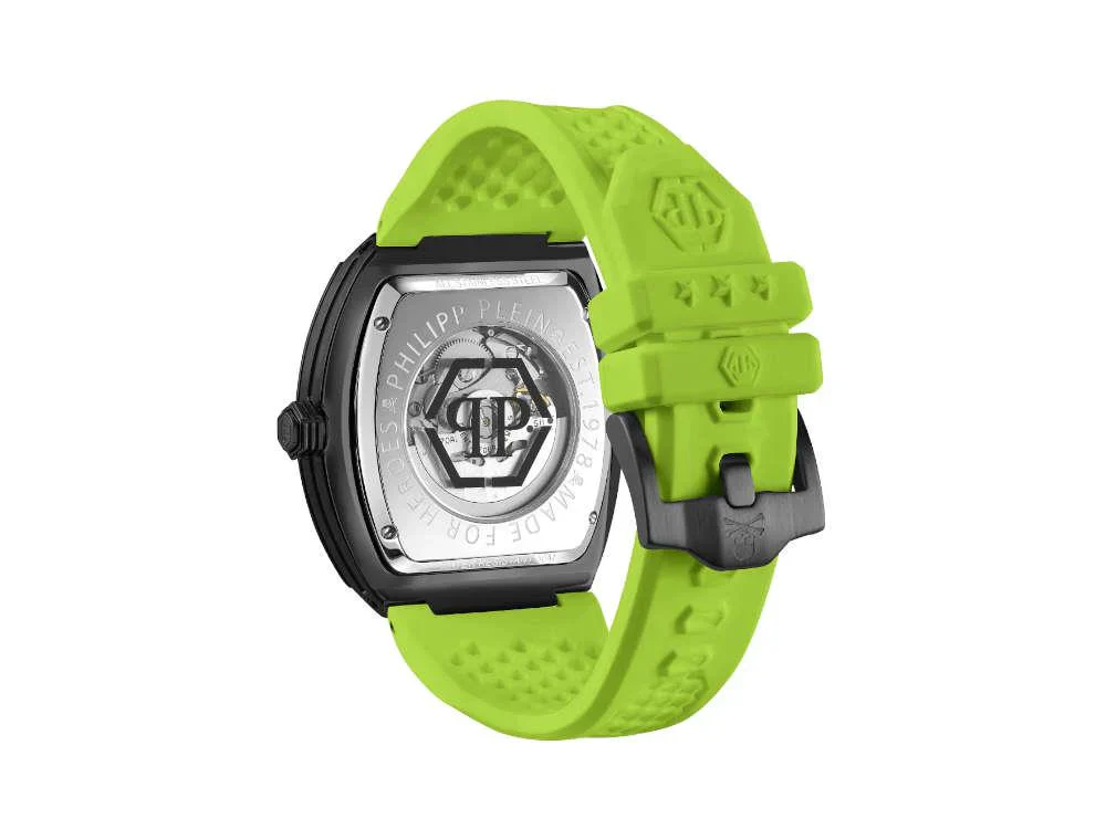 Philipp Plein Mens Watch High-Iconic The Skeleton Sport Master Automatic Yellow - Image 3