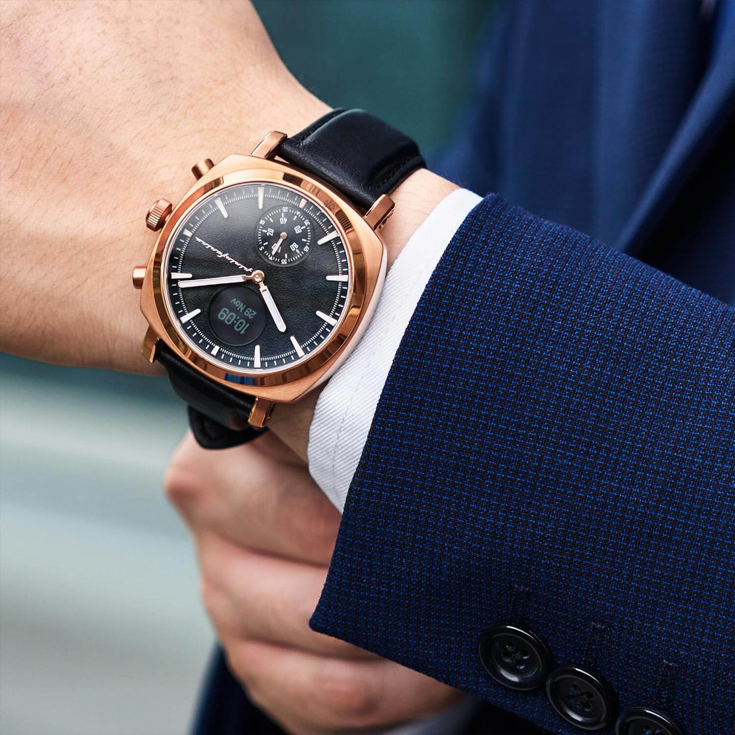 Pininfarina Senso Hybrid Men's Black Smartwatch - Image 4