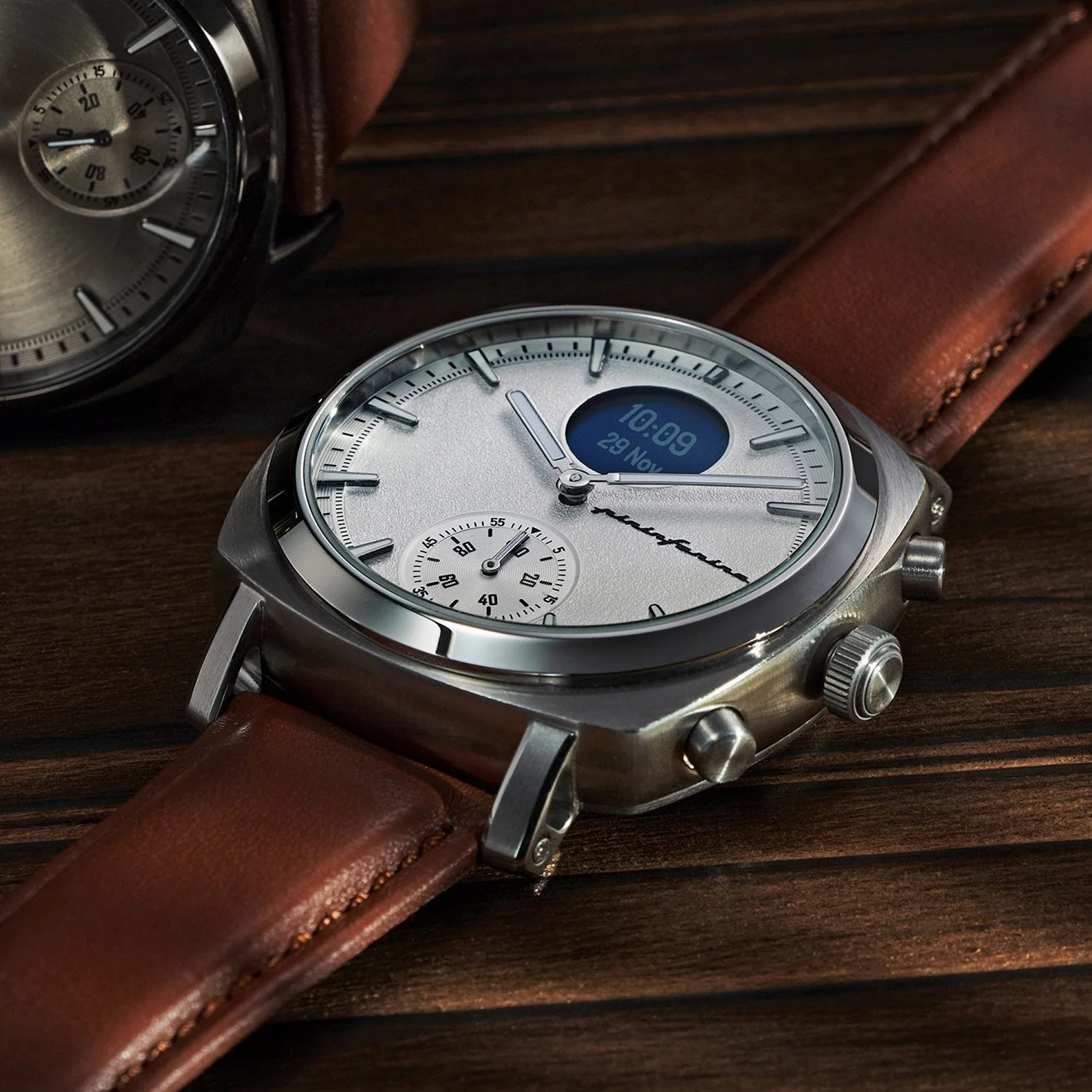 Pininfarina Senso Hybrid Men's Moonlight Silver Smartwatch - Image 3