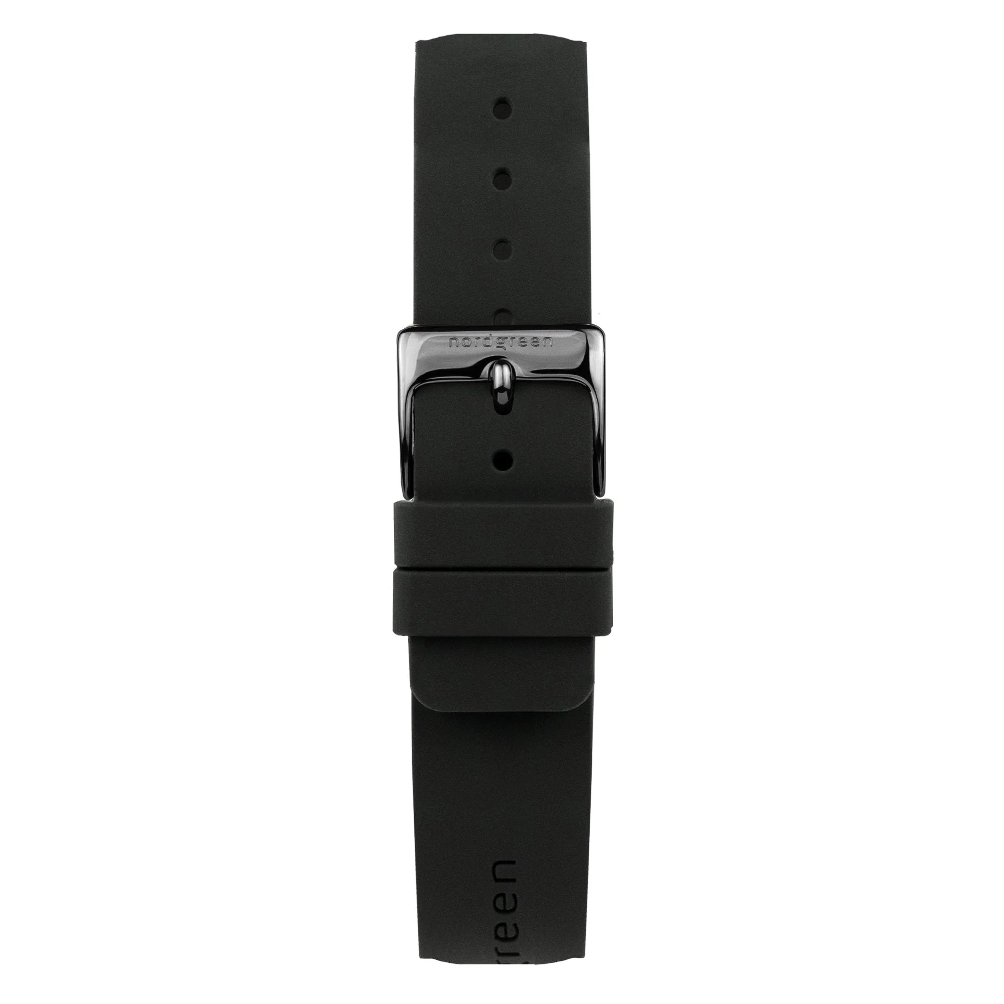 Nordgreen Pioneer Black Rubber 42mm Gun Metal Case Watch - Image 2