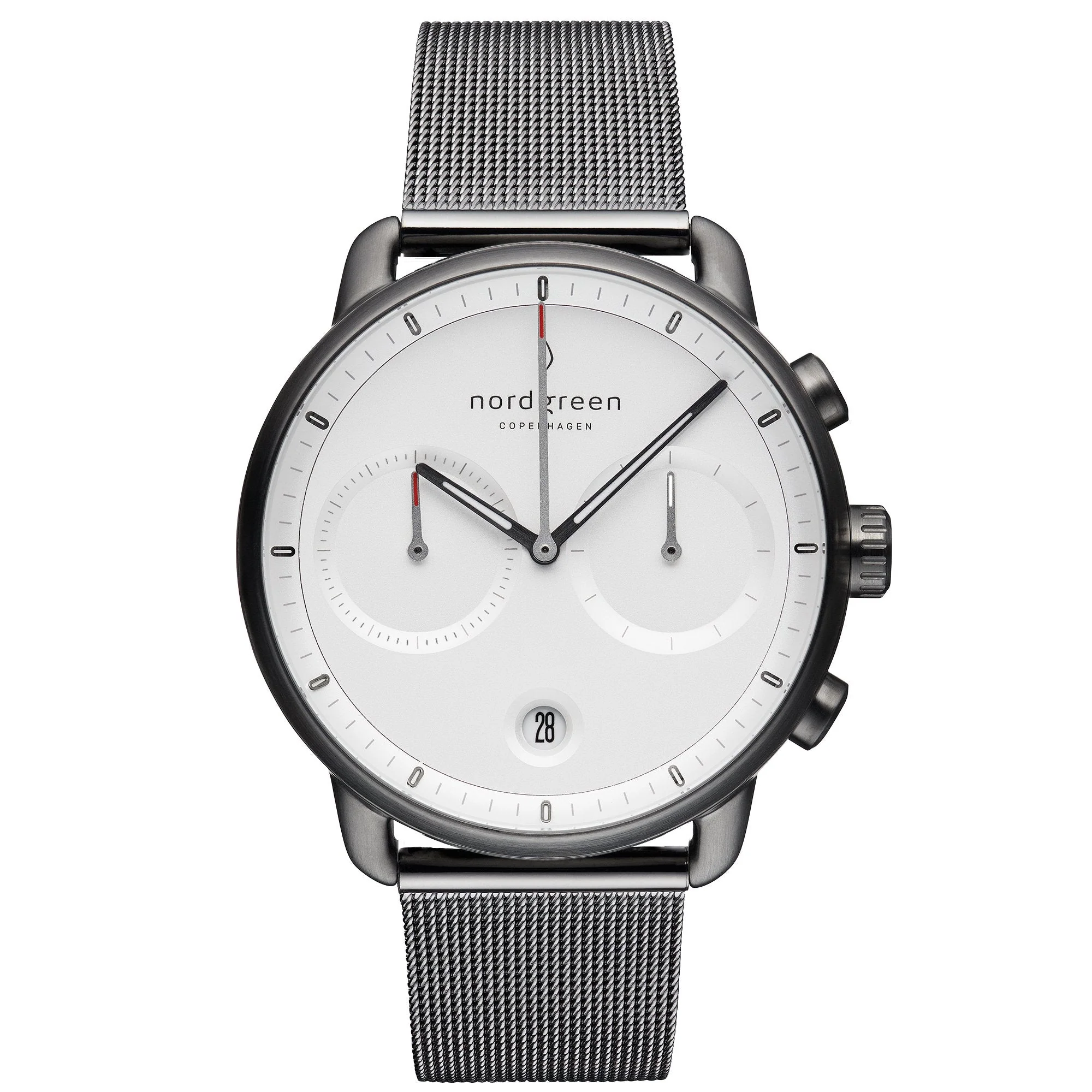 Nordgreen Pioneer Gun Metal Mesh 42mm Gunmetal Case Watch