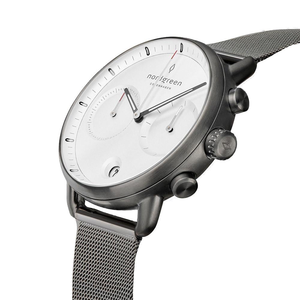 Nordgreen Pioneer Gun Metal Mesh 42mm Gunmetal Case Watch - Image 3