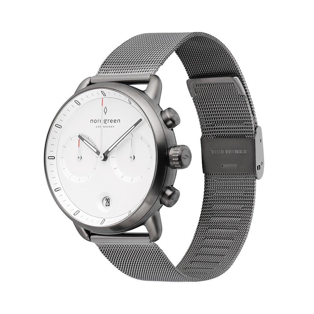 Nordgreen Pioneer Gun Metal Mesh 42mm Gunmetal Case Watch - Image 4
