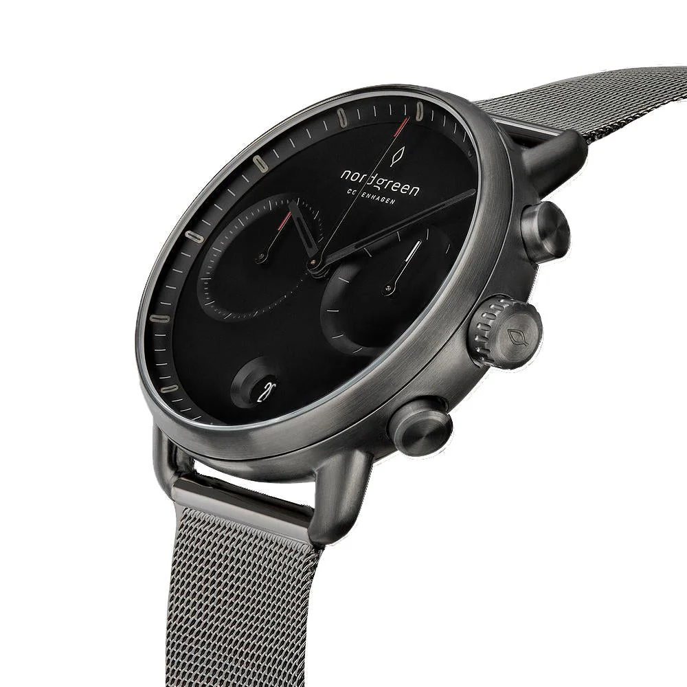 Nordgreen Pioneer Gun Metal Mesh 42mm Gunmetal Case Watch - Image 3