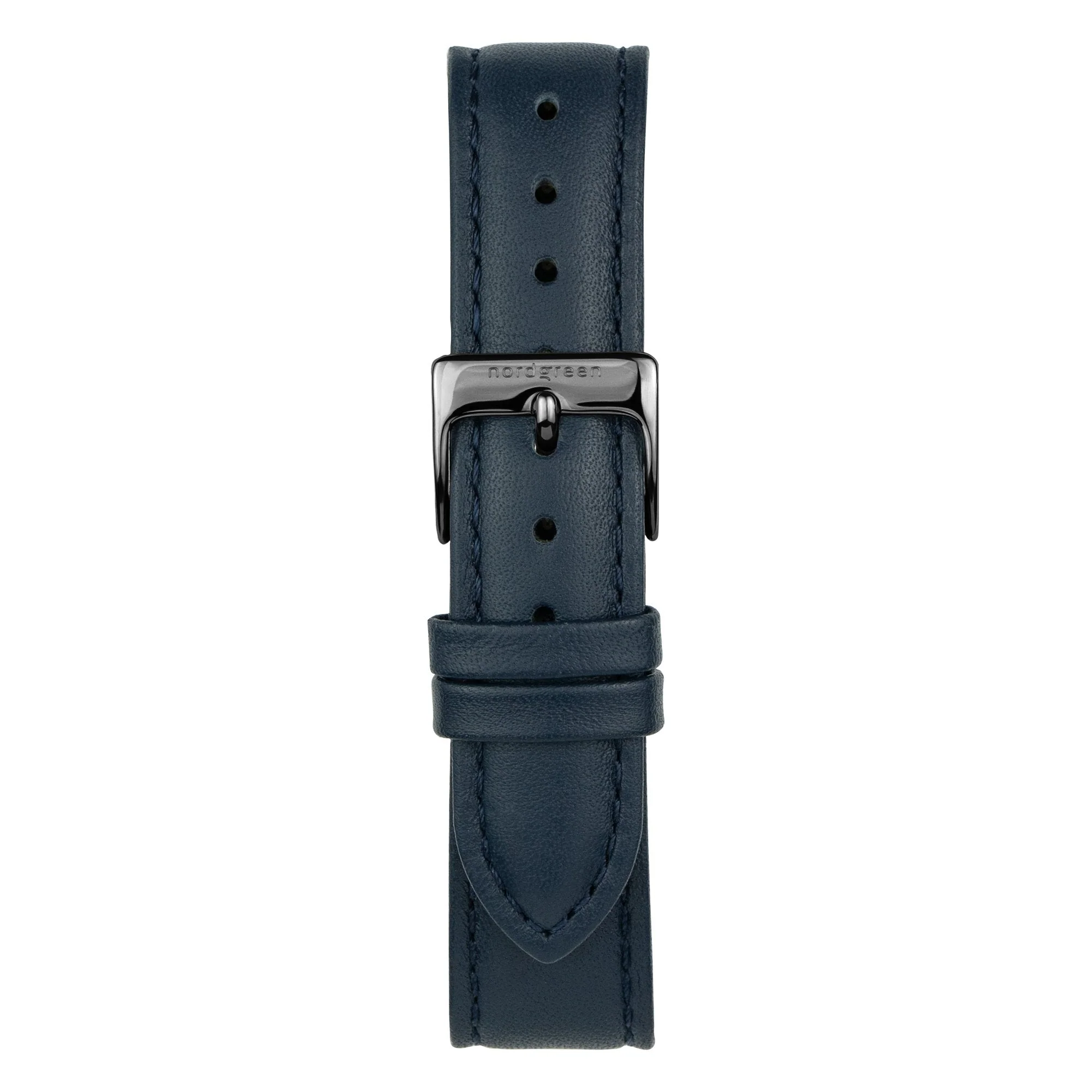 Nordgreen Pioneer Navy Leather 42mm Gun Metal Case Watch - Image 2
