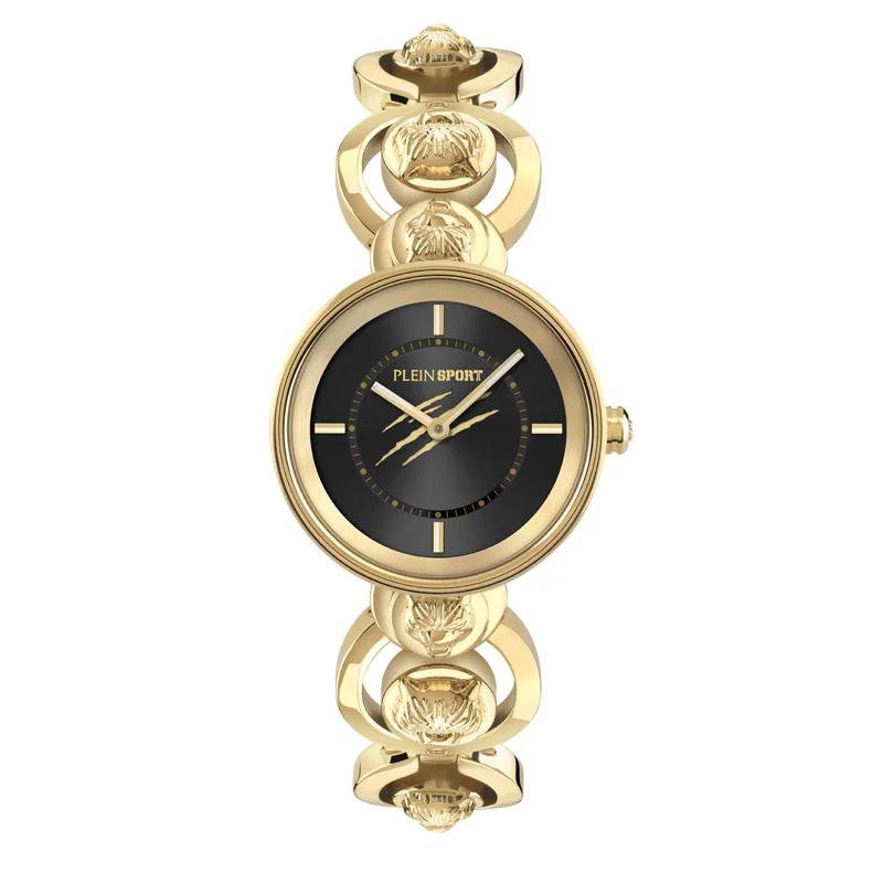 Plein Sport Supernova Ladies Black Gold Watch