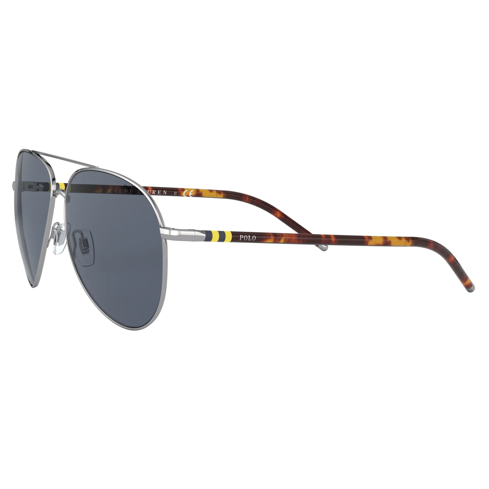 Polo Ralph Lauren (POL14) Men's Shiny Gunmetal Sunglasses - Image 3