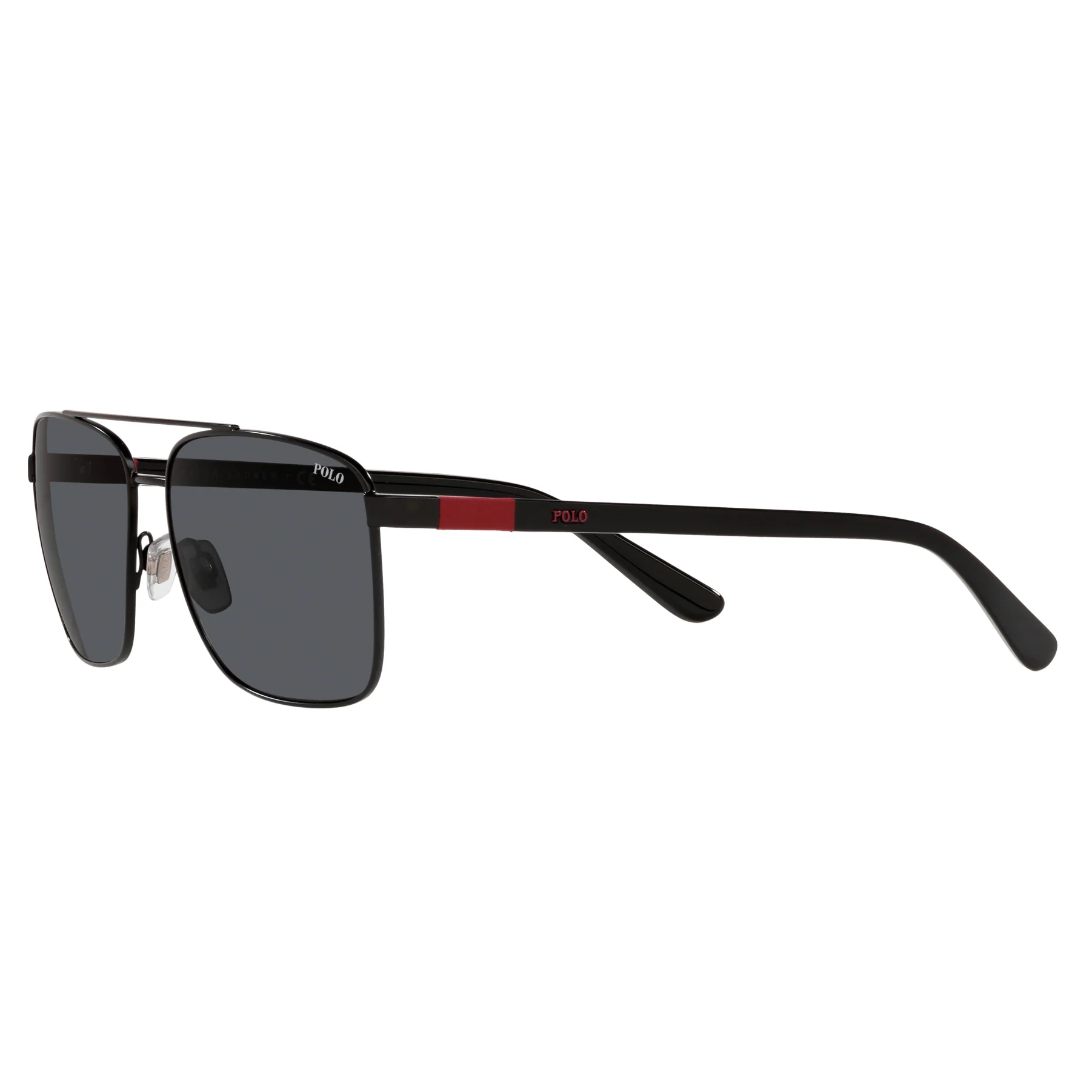 Polo Ralph Lauren (POL02) Men's Shiny Black Sunglasses - Image 3