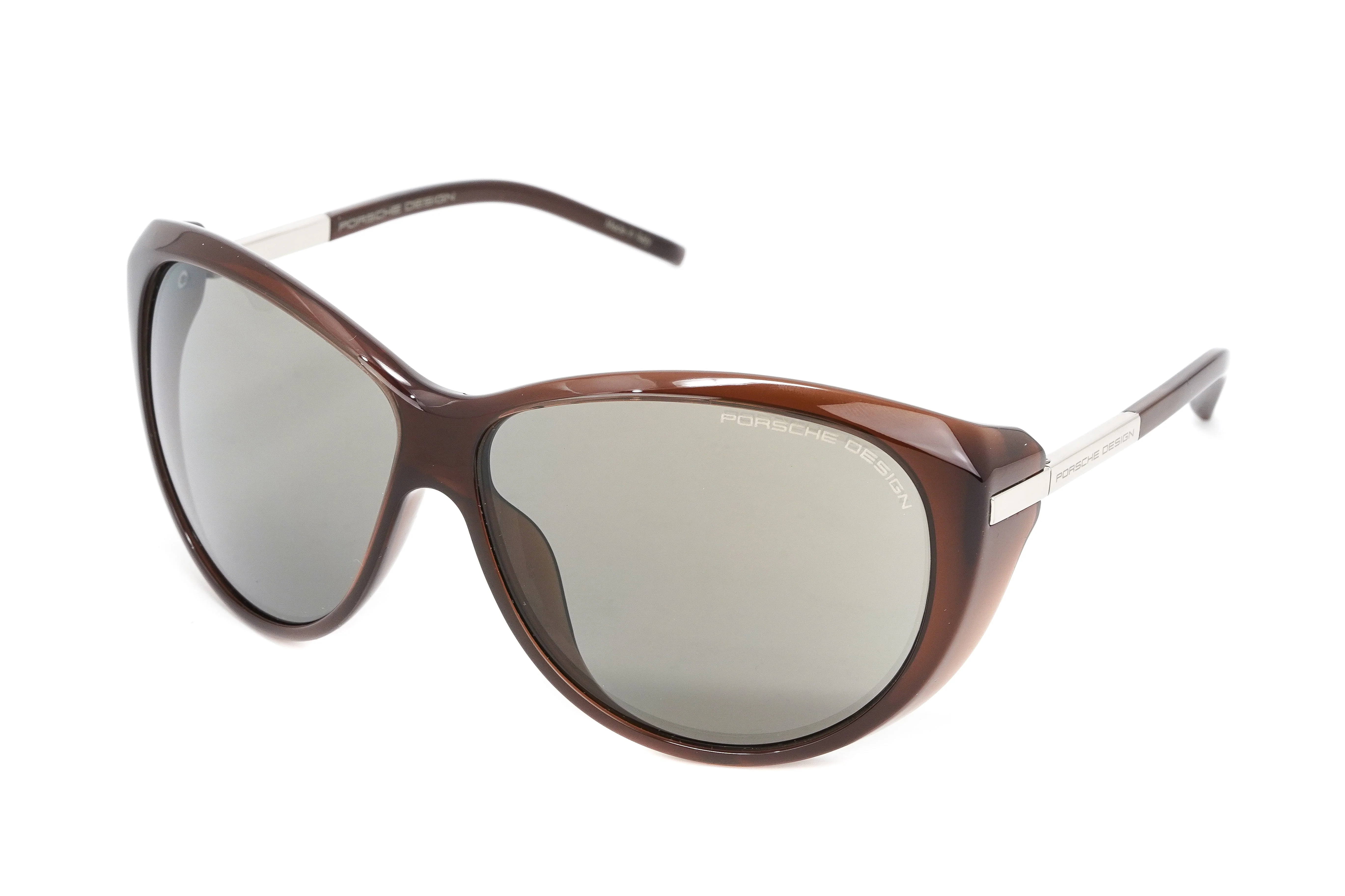 Porsche Design Ladies Sunglasses Oversized Cat Eye Dark Chocolate P8602 B - Image 2