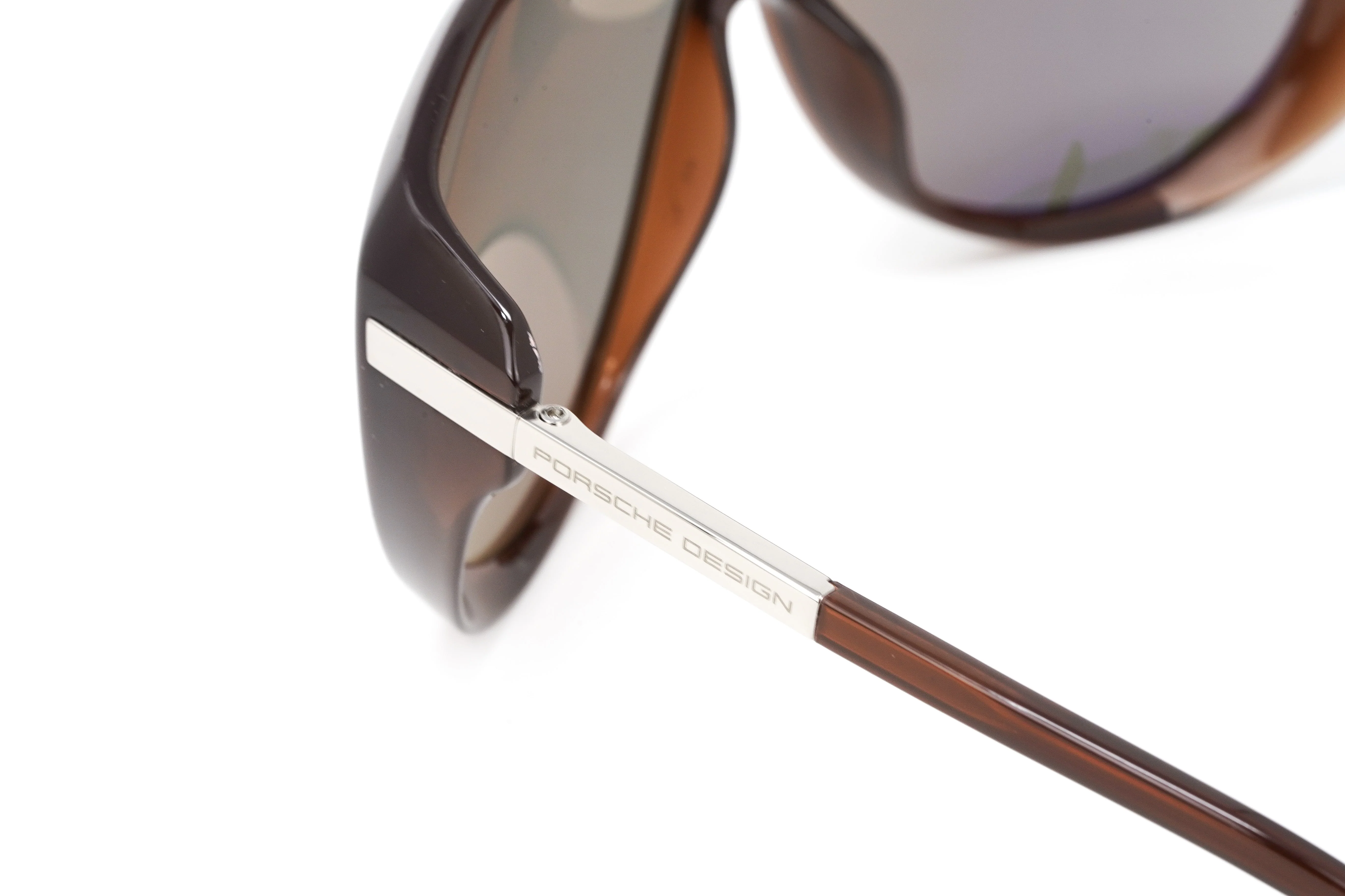 Porsche Design Ladies Sunglasses Oversized Cat Eye Dark Chocolate P8602 B - Image 5