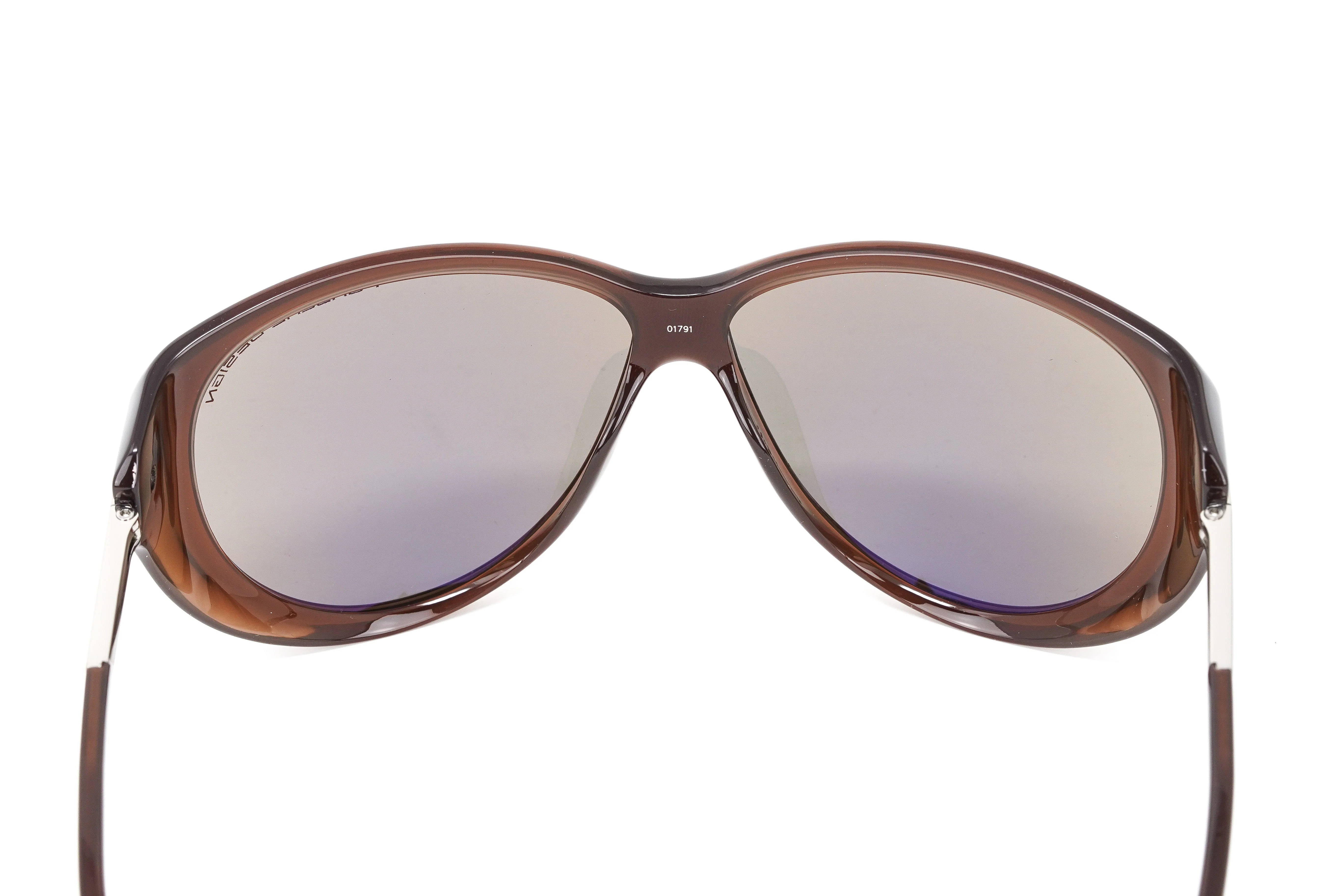 Porsche Design Ladies Sunglasses Oversized Cat Eye Dark Chocolate P8602 B - Image 6