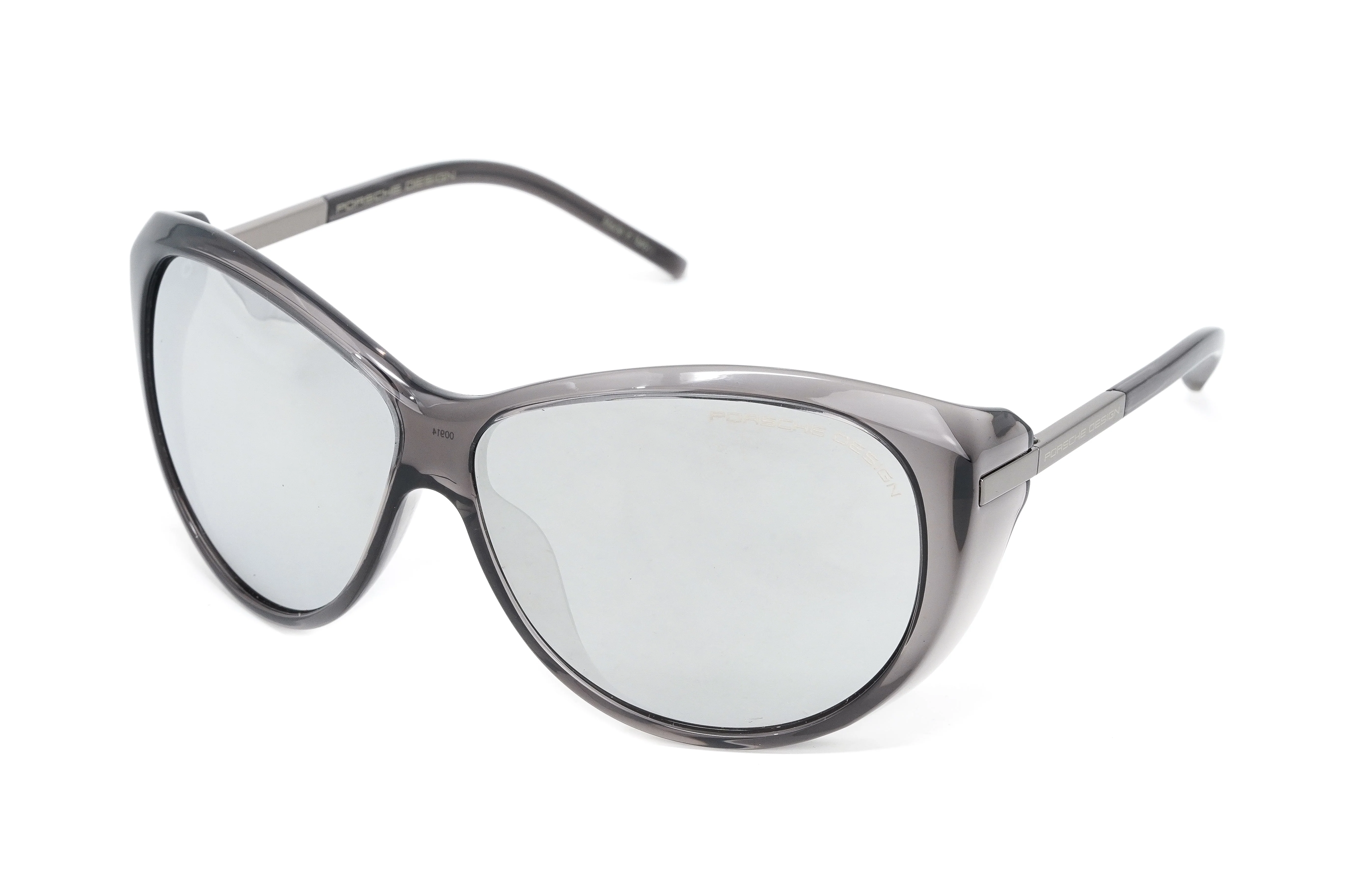 Porsche Design Ladies Sunglasses Oversized Cat Eye Dark Grey Mirror P8602 A - Image 2