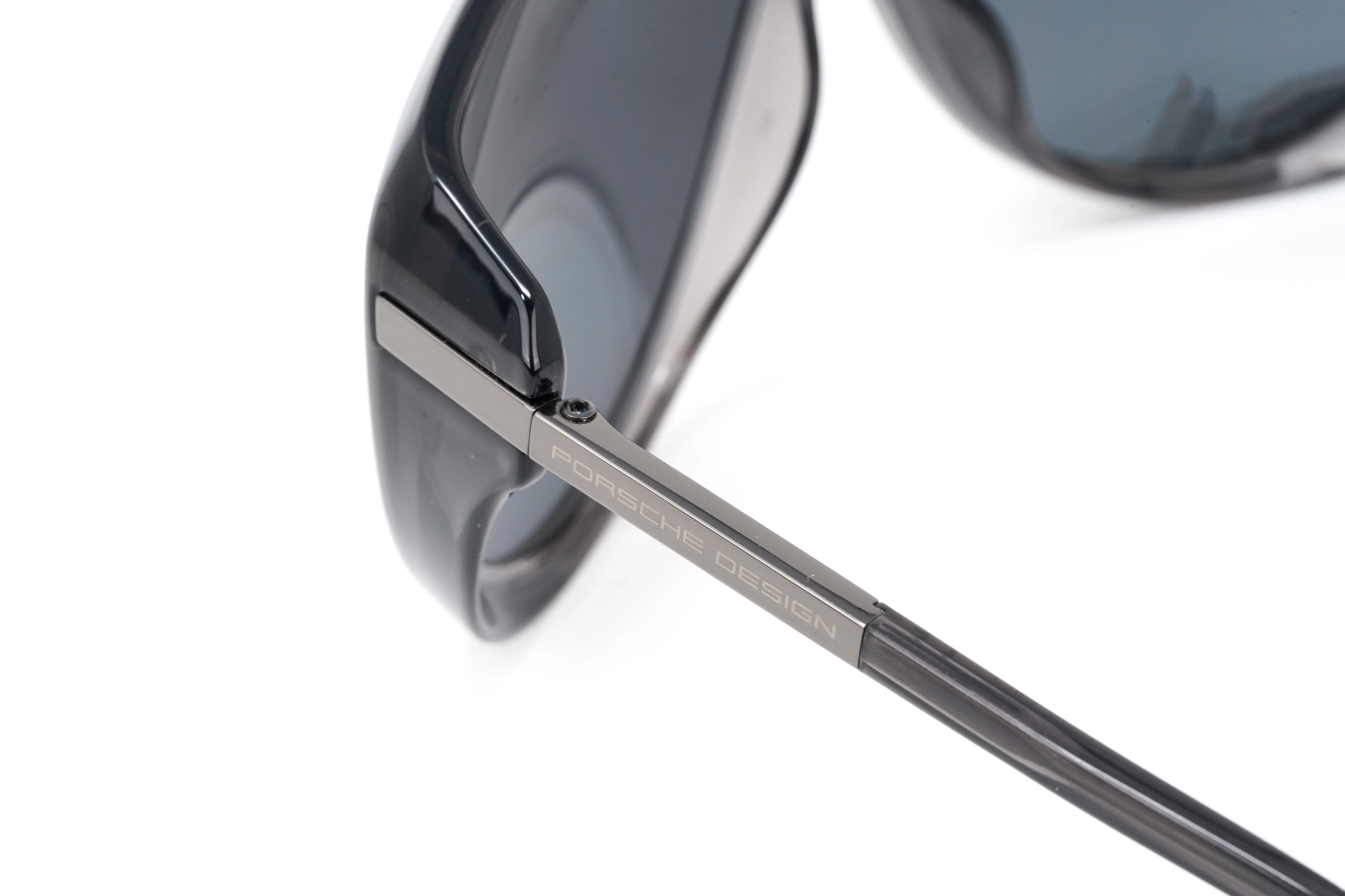Porsche Design Ladies Sunglasses Oversized Cat Eye Dark Grey Mirror P8602 A - Image 5