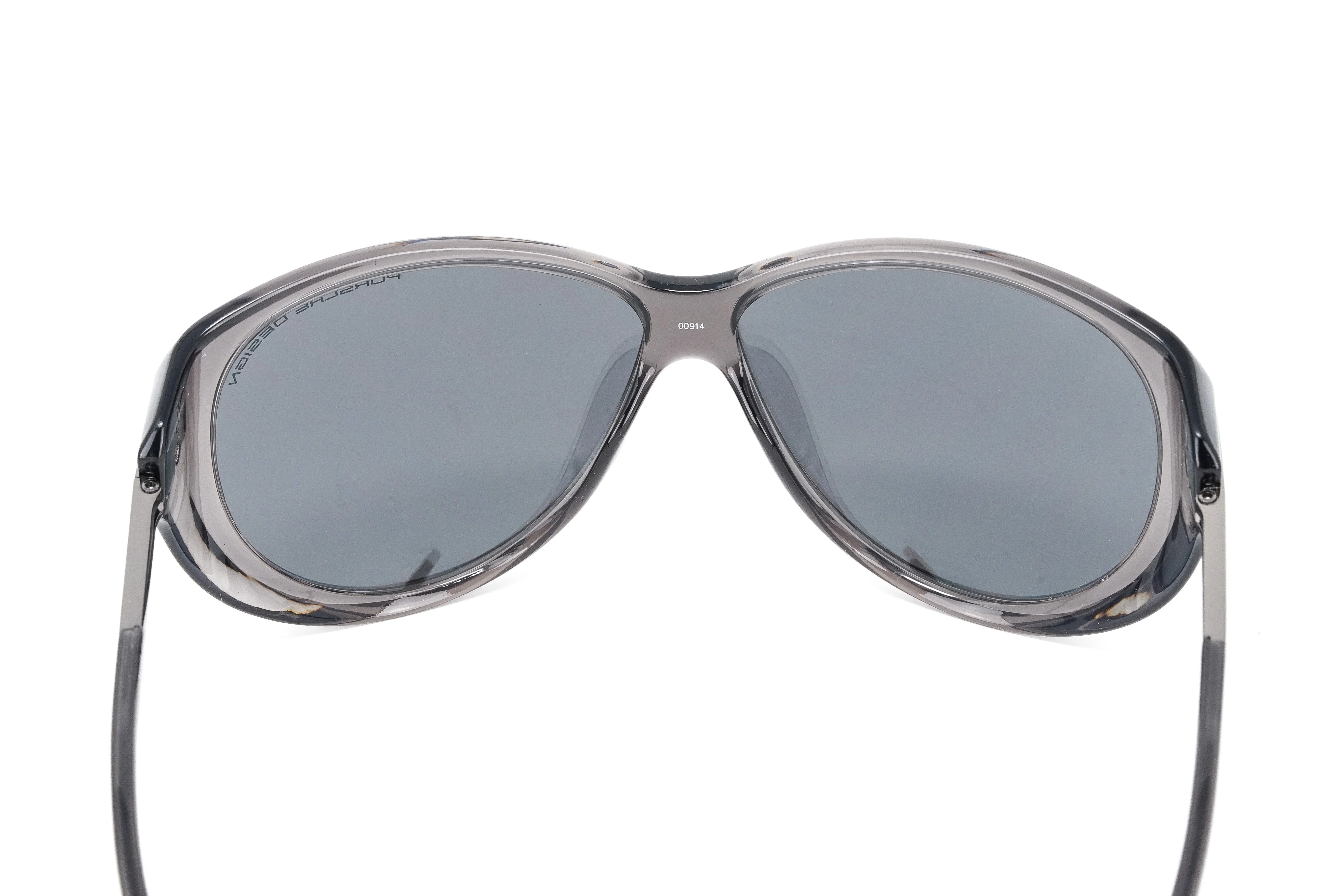 Porsche Design Ladies Sunglasses Oversized Cat Eye Dark Grey Mirror P8602 A - Image 6