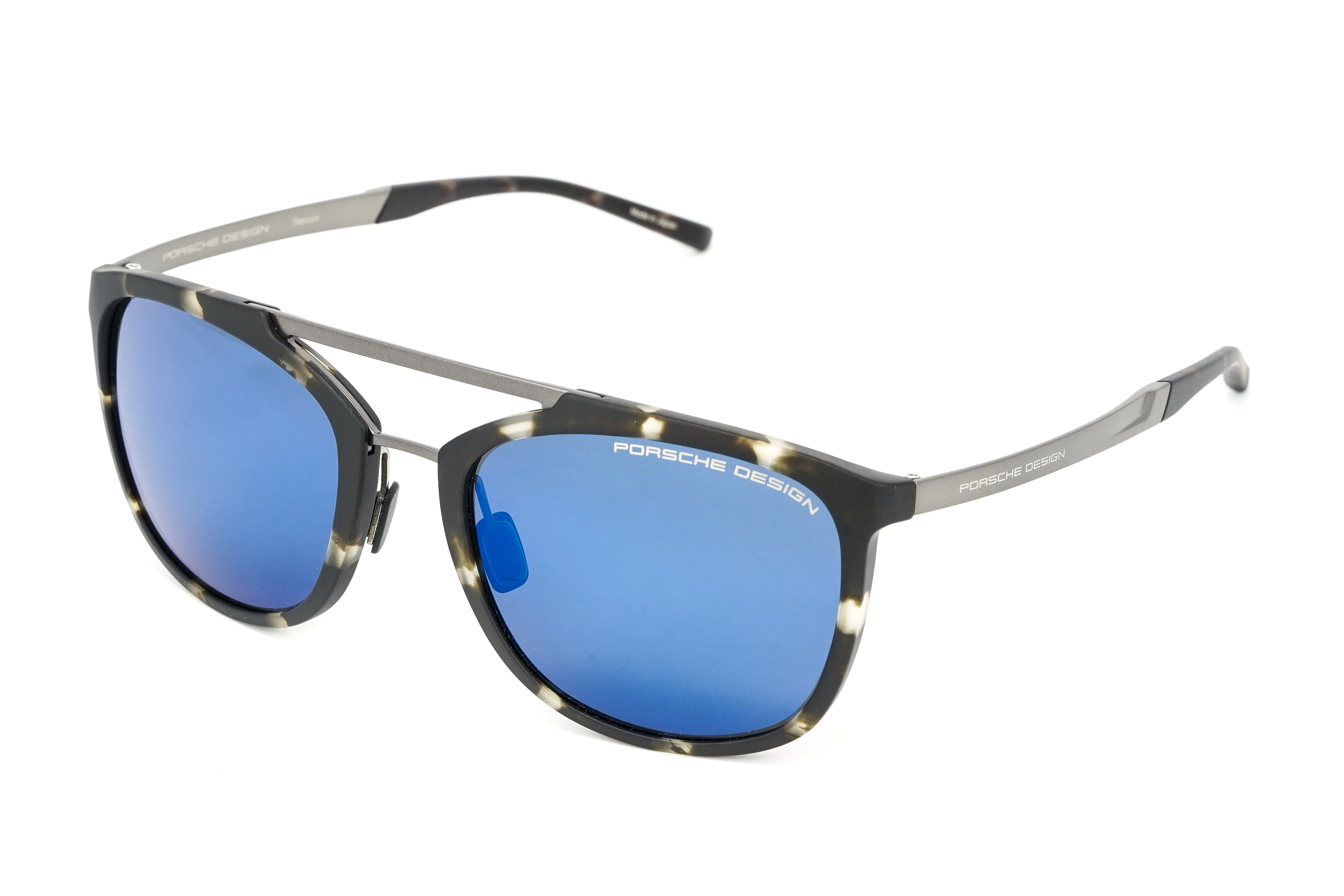 Porsche Design Men Sunglasses Havana Dark Blue Mirrored P8671 B - Image 2