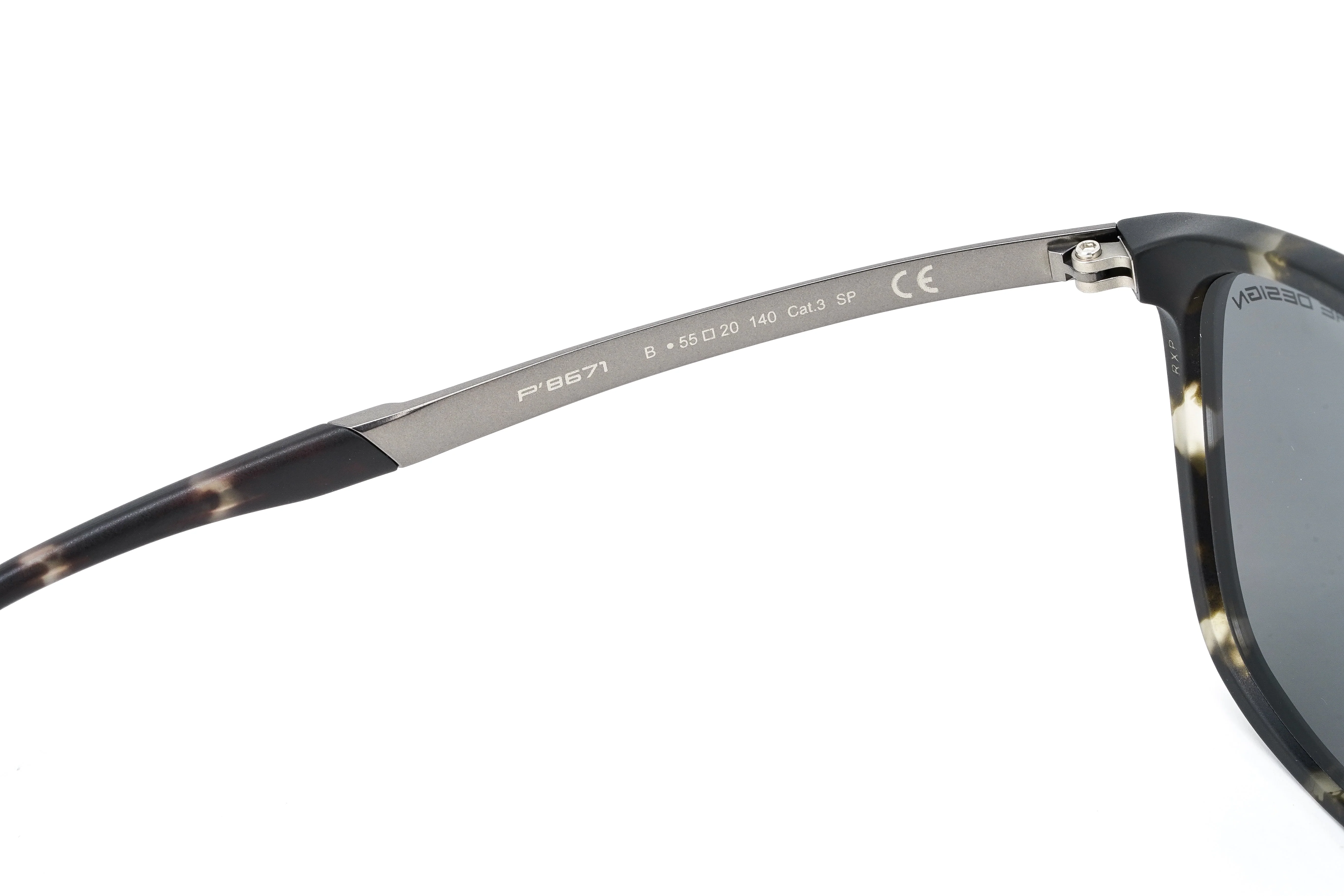 Porsche Design Men Sunglasses Havana Dark Blue Mirrored P8671 B - Image 5
