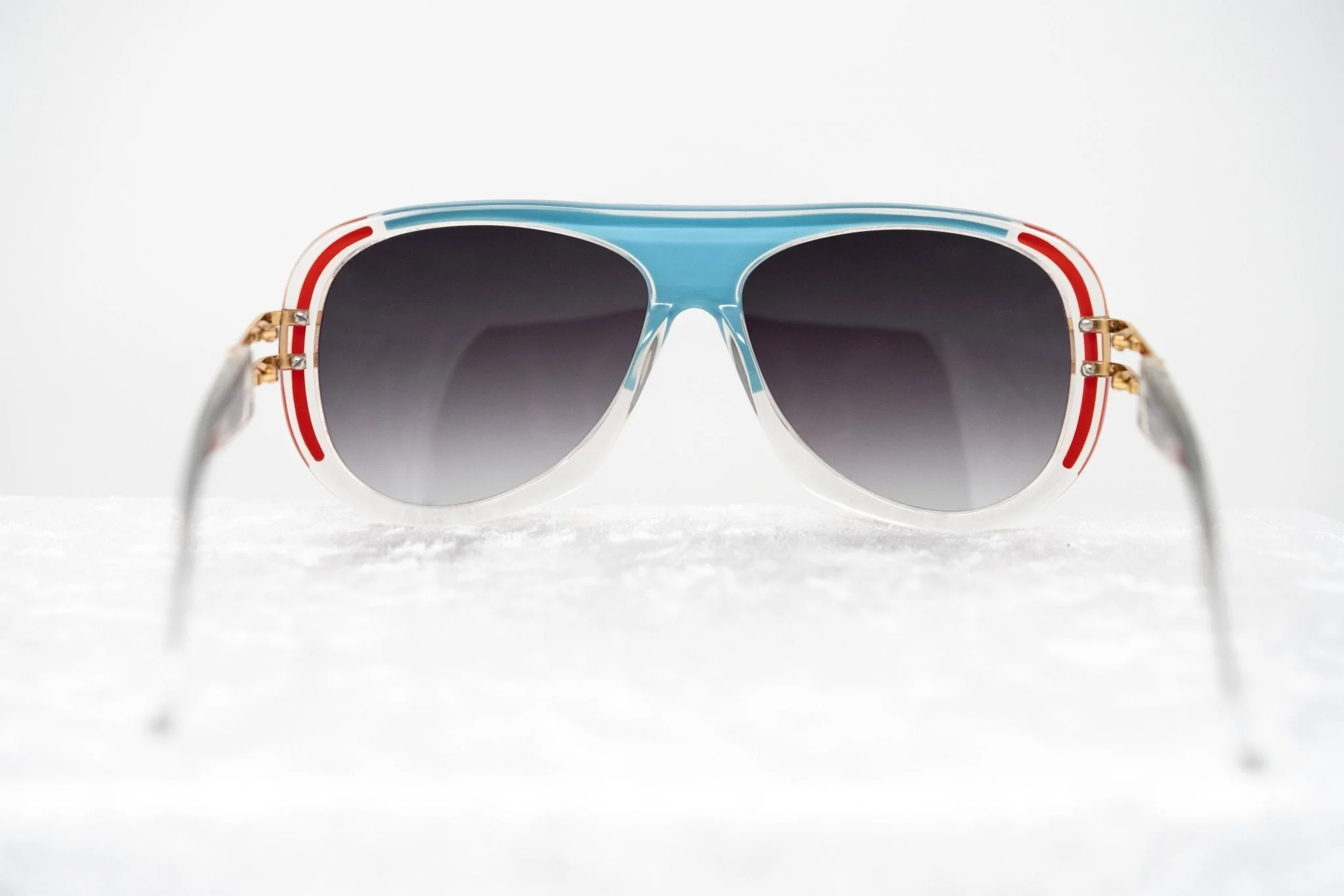 Prabal Gurung Sunglasses Blue Red and Grey - Image 6