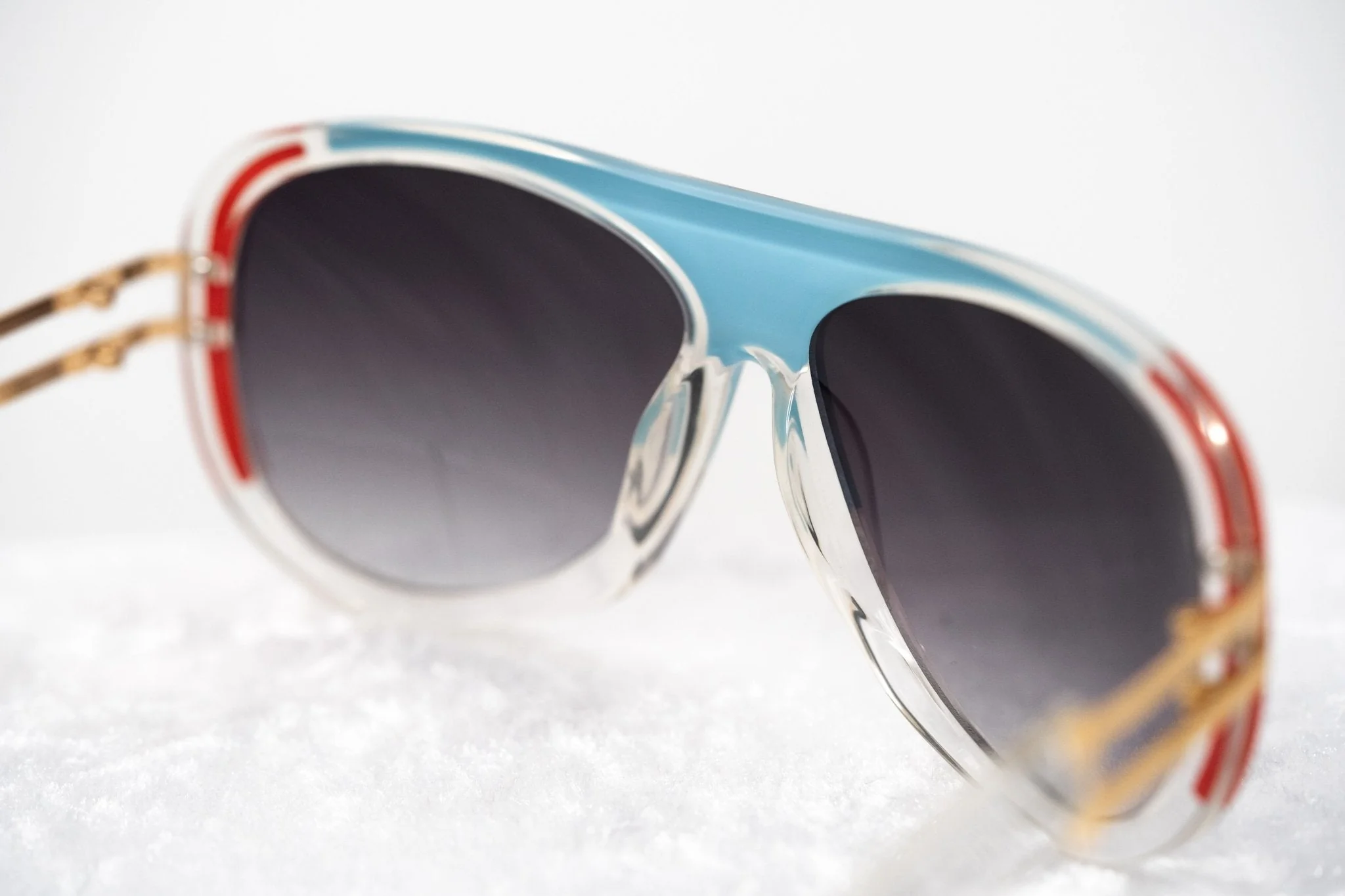 Prabal Gurung Sunglasses Blue Red and Grey - Image 7