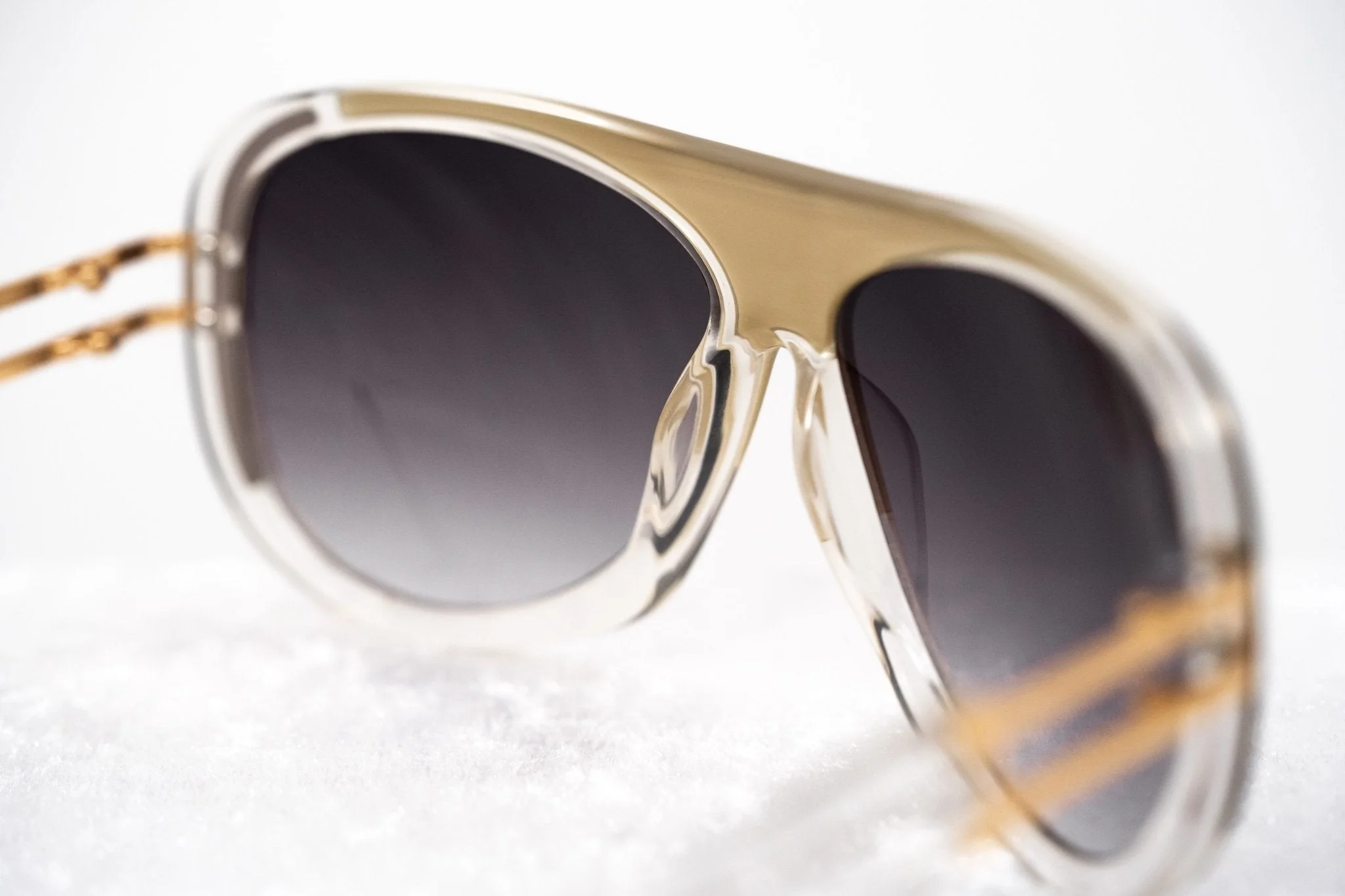Prabal Gurung Sunglasses Olive Clear and Grey - Image 7