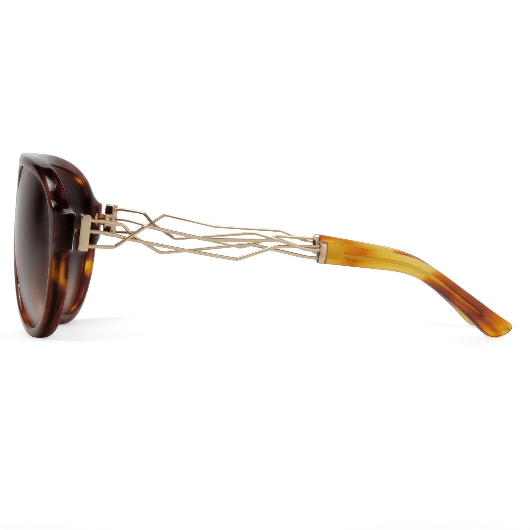 Prabal Gurung Sunglasses Dark Brown Tortoise Shell and Grey - Image 3
